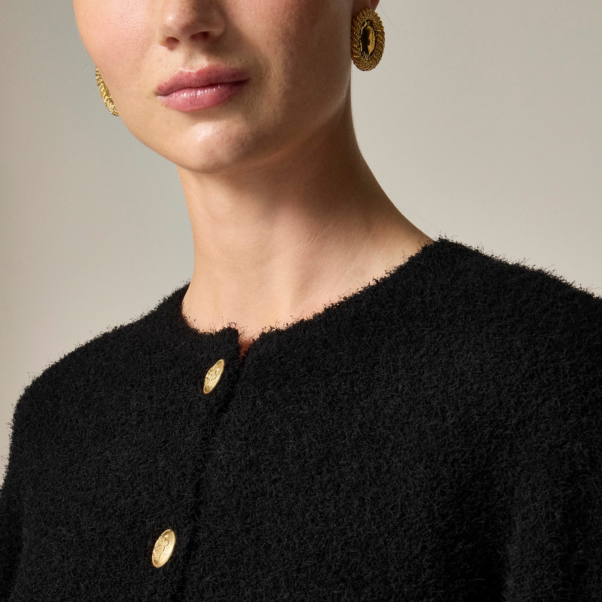 Cinched-waist sweater-jacket