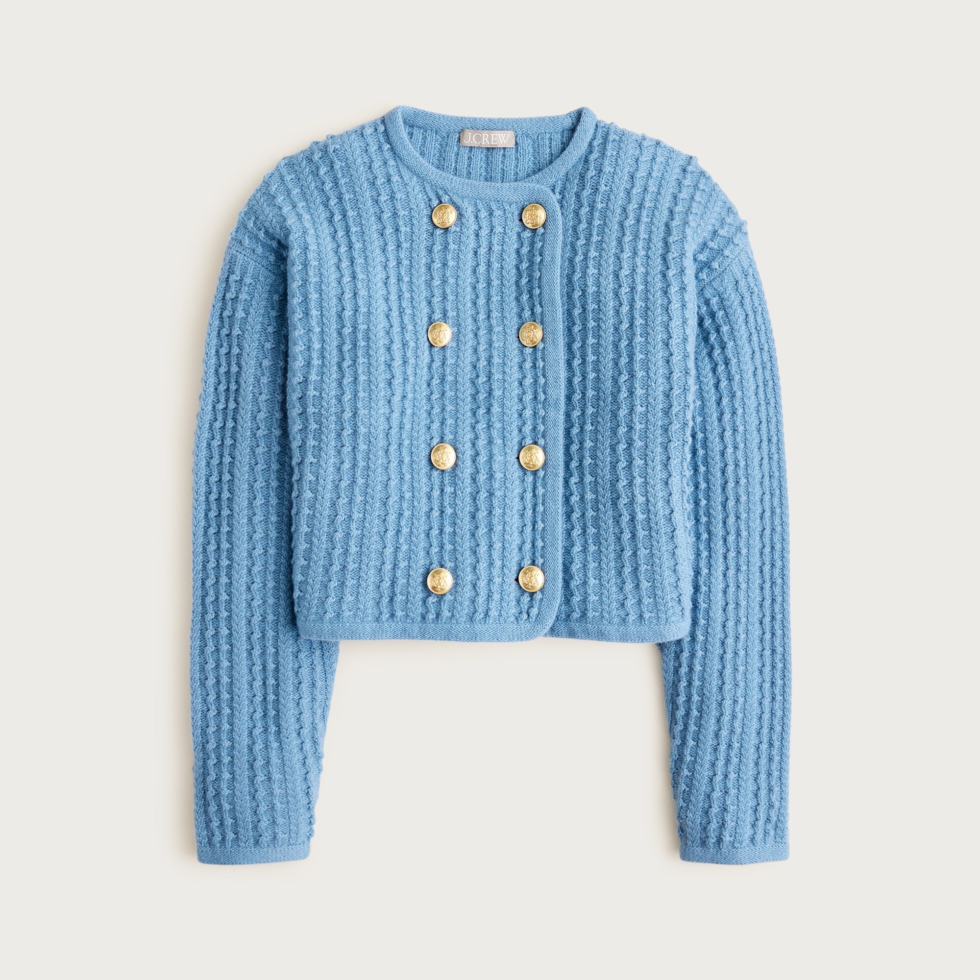 Double-breasted sweater-jacket
