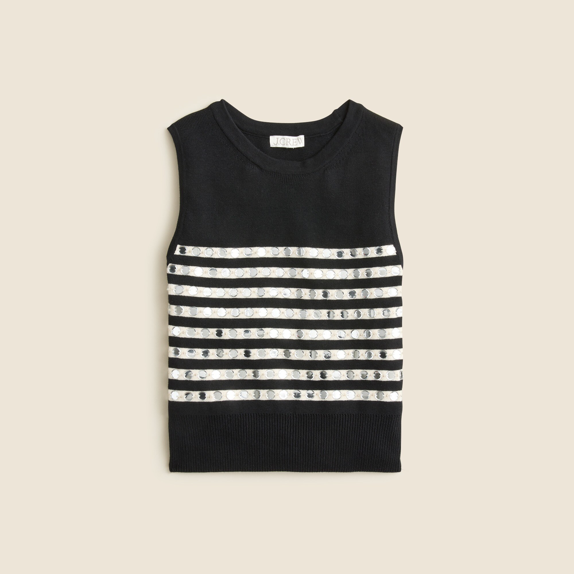 Embellished sweater shell