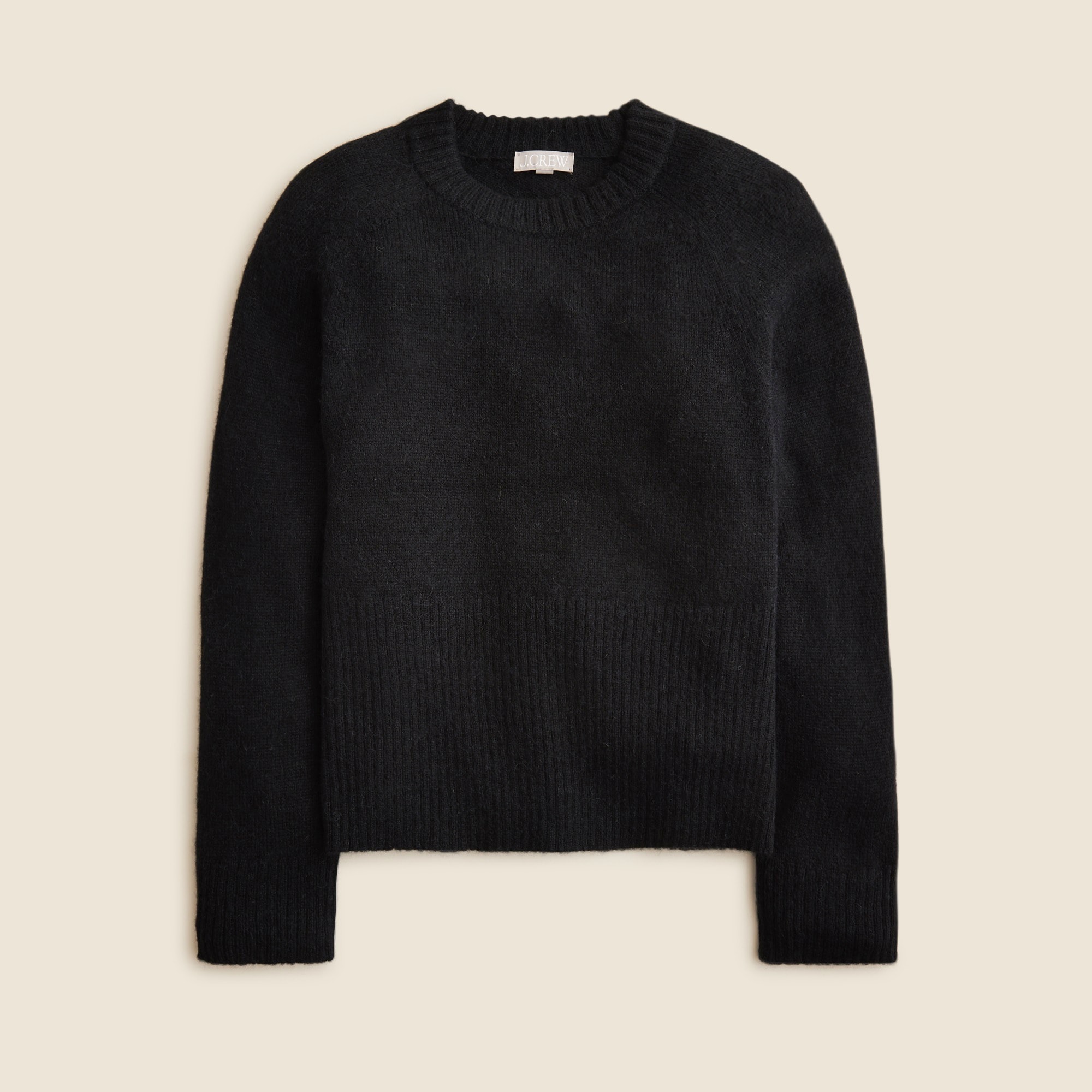 womens High rib pullover sweater in wool blend
