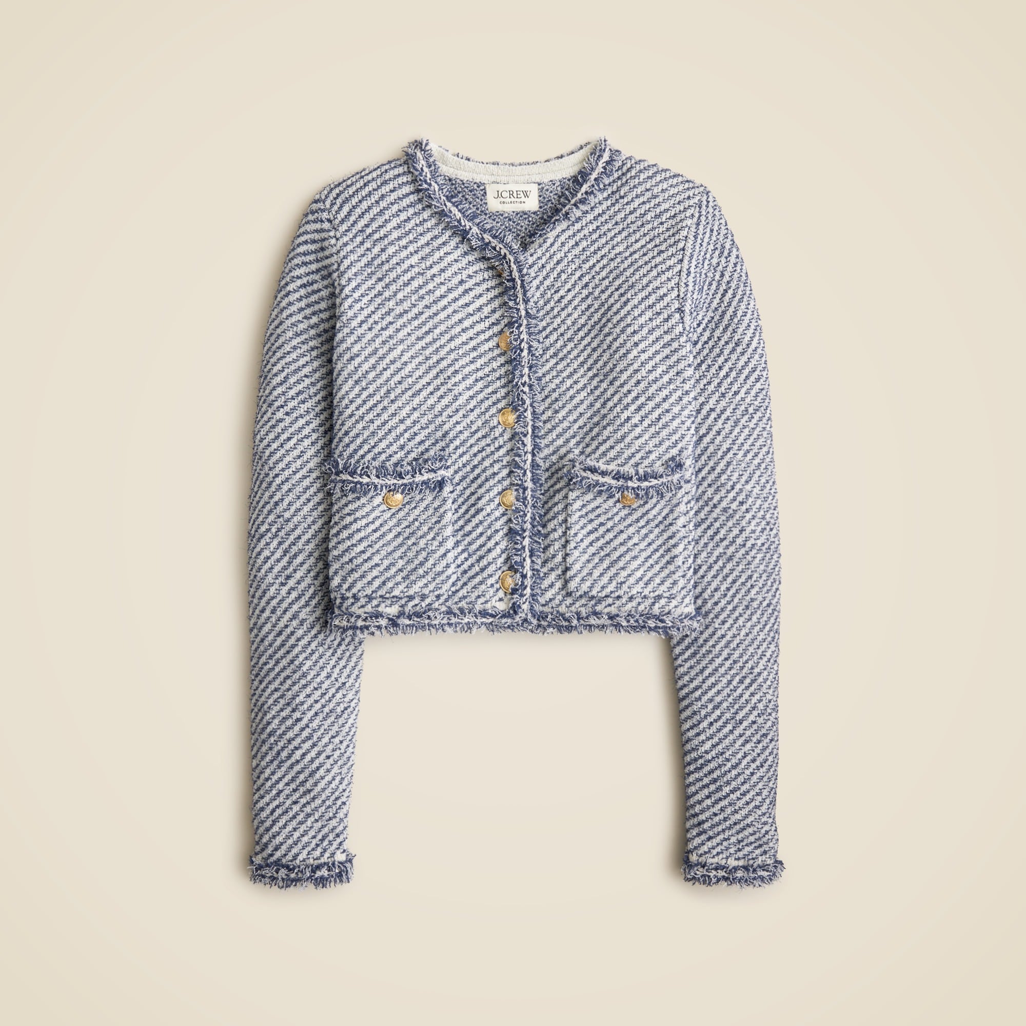 Collection Cropped Lady Jacket In Textured Cotton For Women | J.Crew