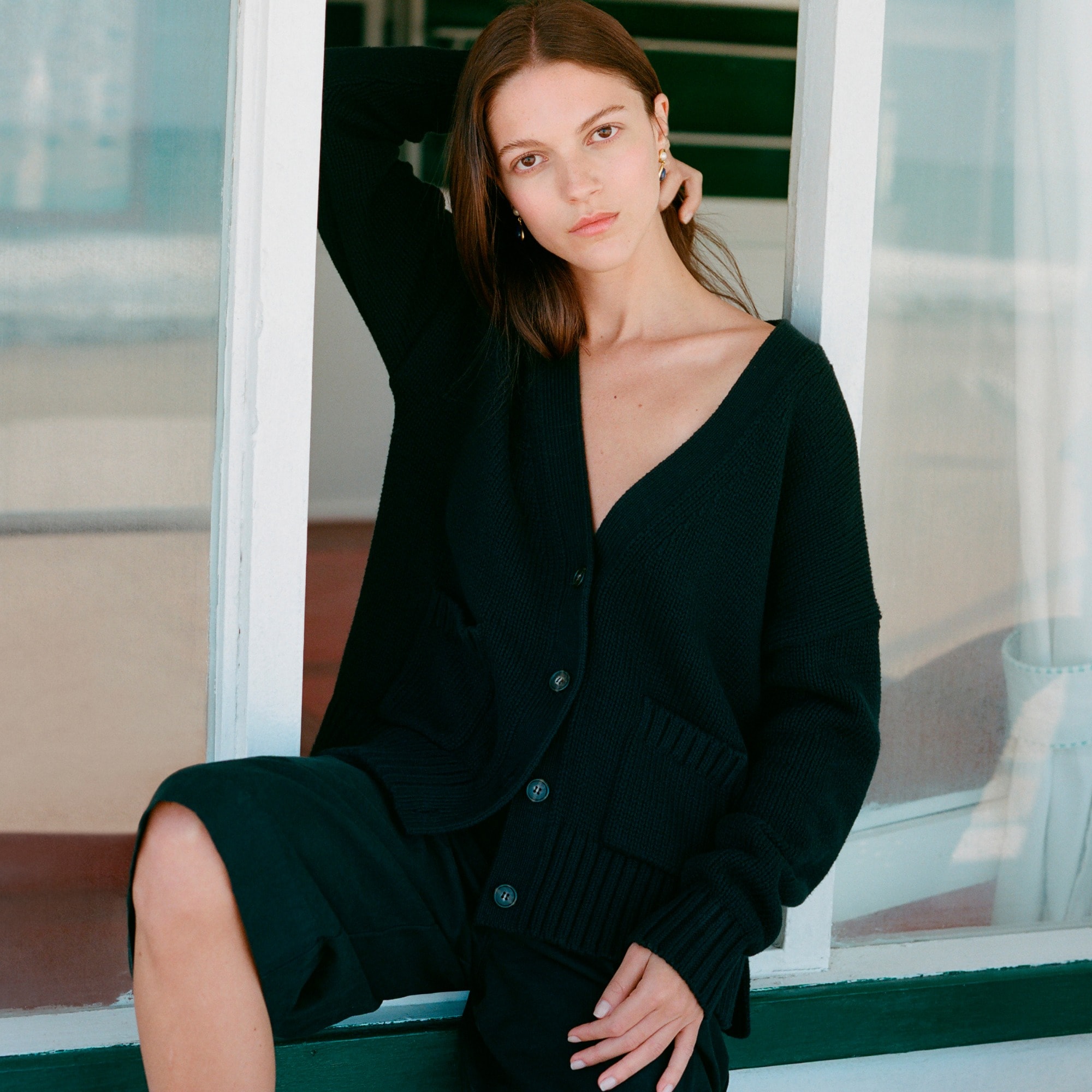 Heritage cotton relaxed cardigan