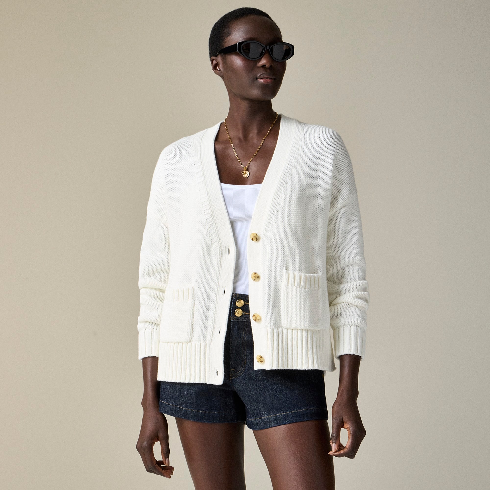 Heritage cotton relaxed cardigan