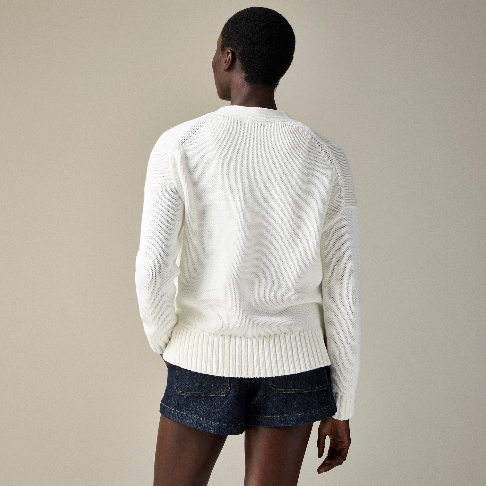Heritage cotton relaxed cardigan