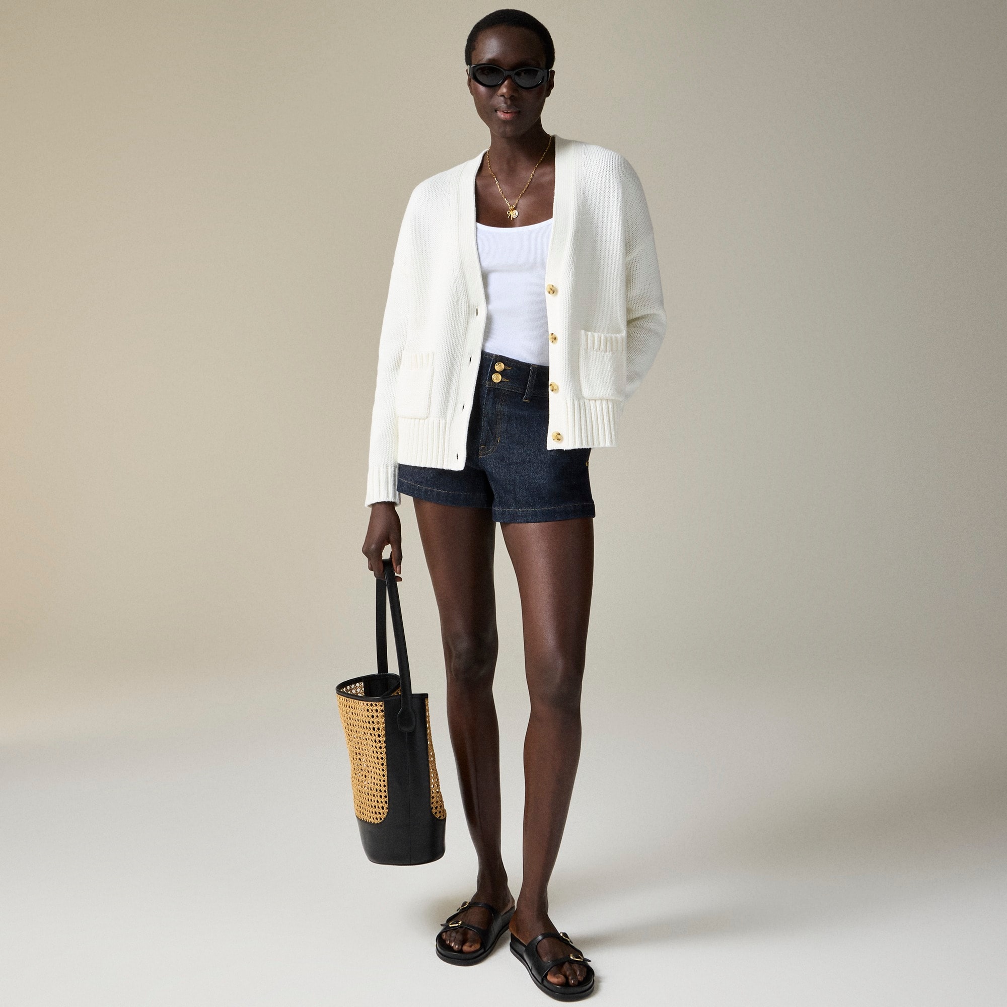 womens Heritage cotton relaxed cardigan