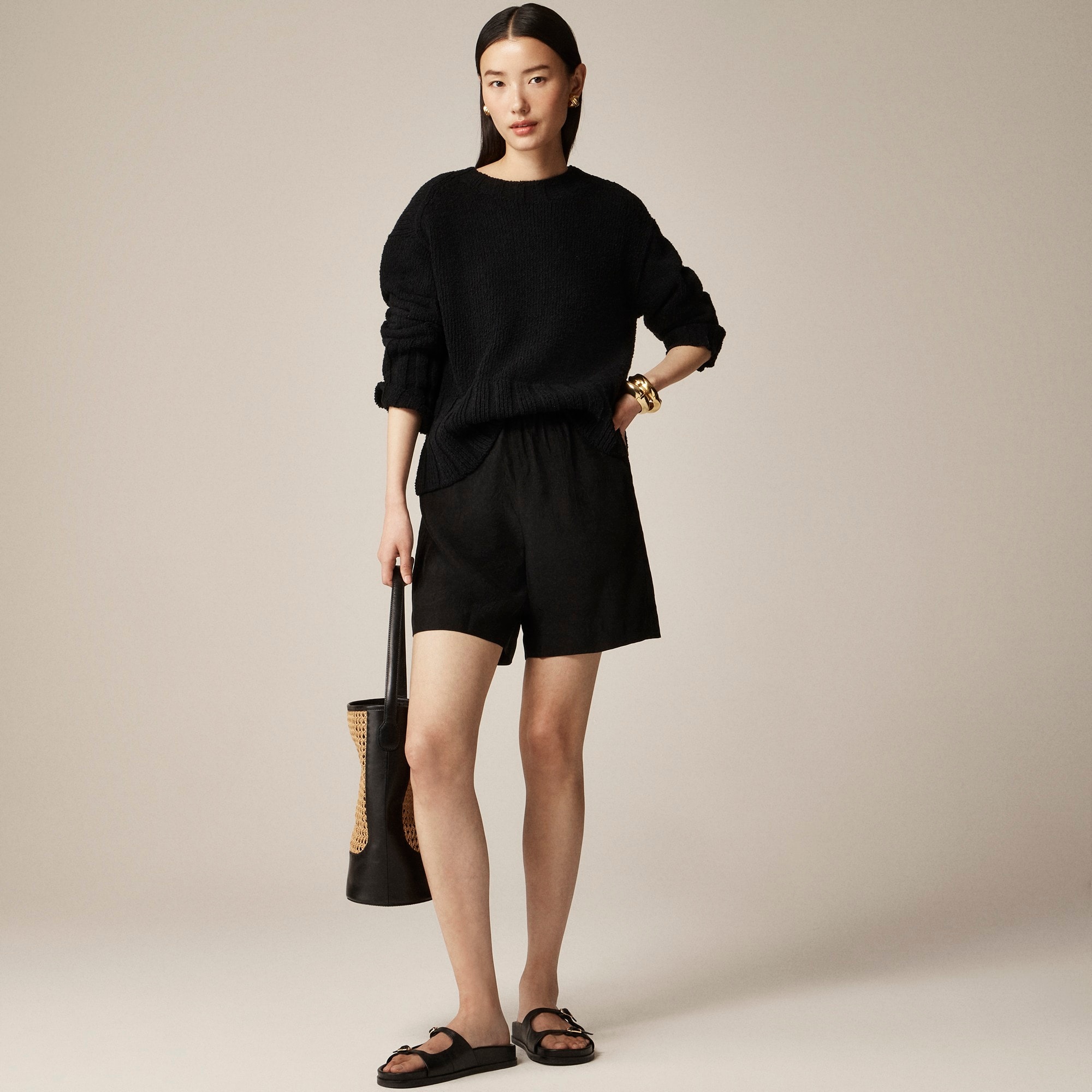 womens Marina sweater in textured cotton blend