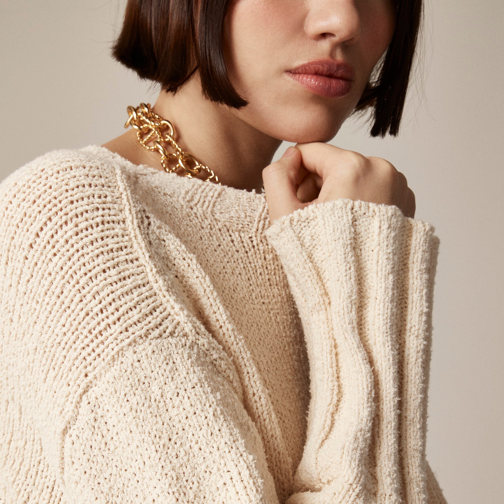 Marina sweater in textured cotton blend