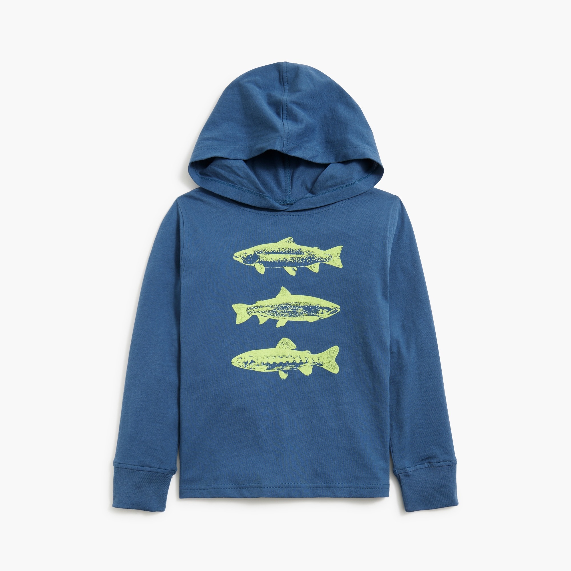 boys Boys' long-sleeve trout graphic hooded tee