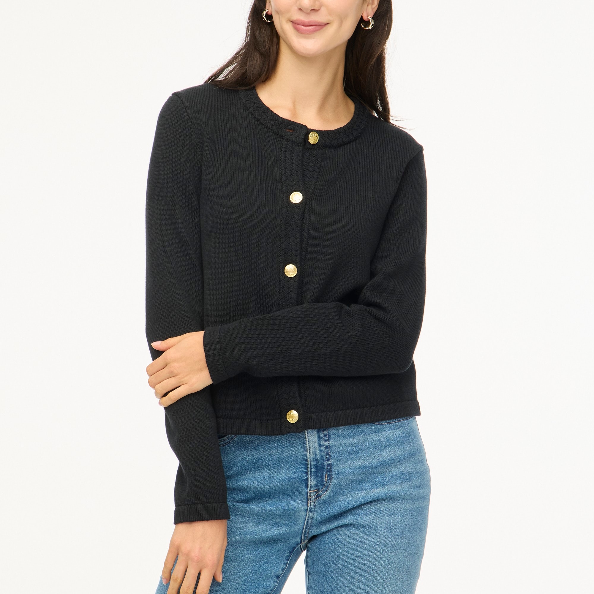 womens Cotton cardigan sweater lady jacket