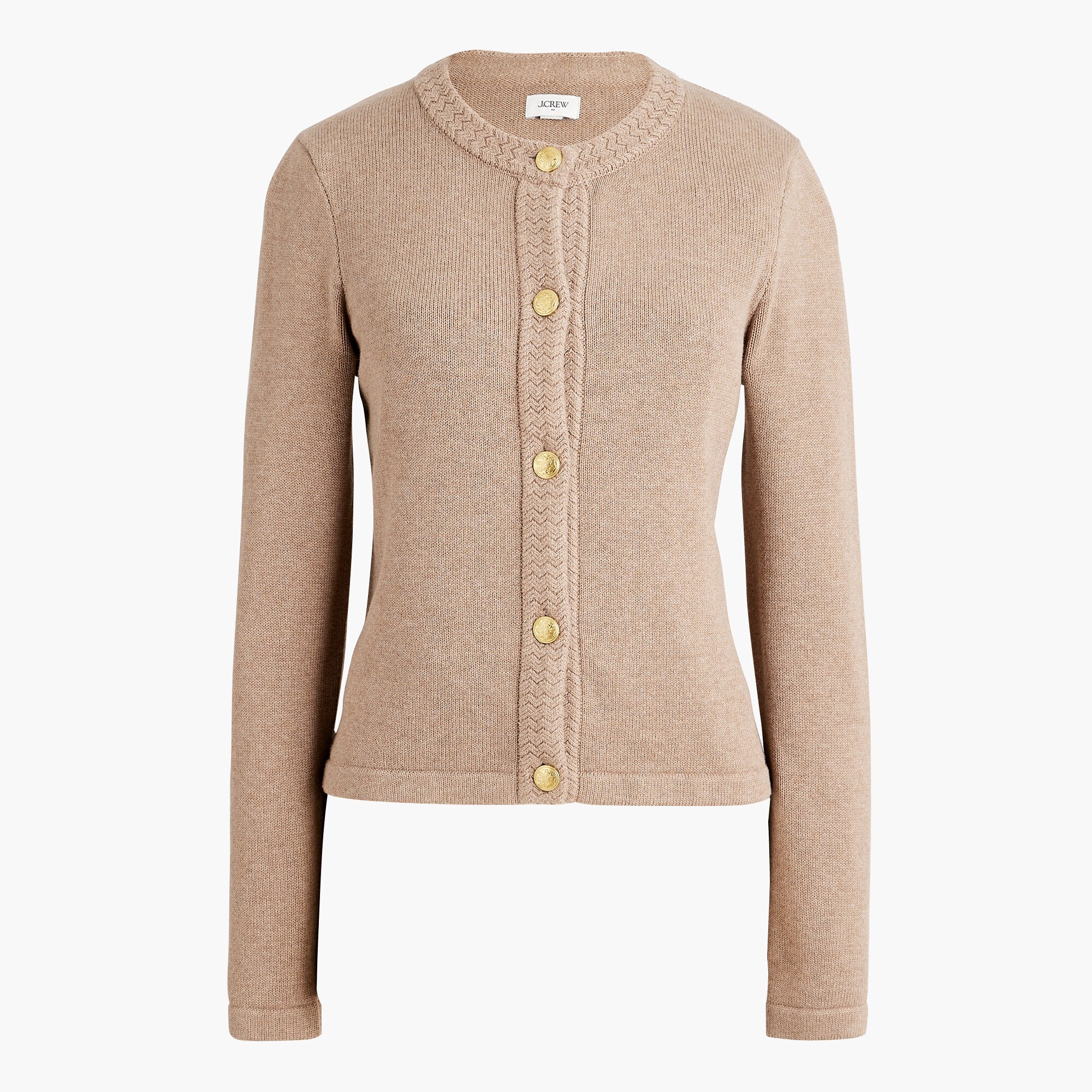Cotton-blend cardigan sweater lady jacket