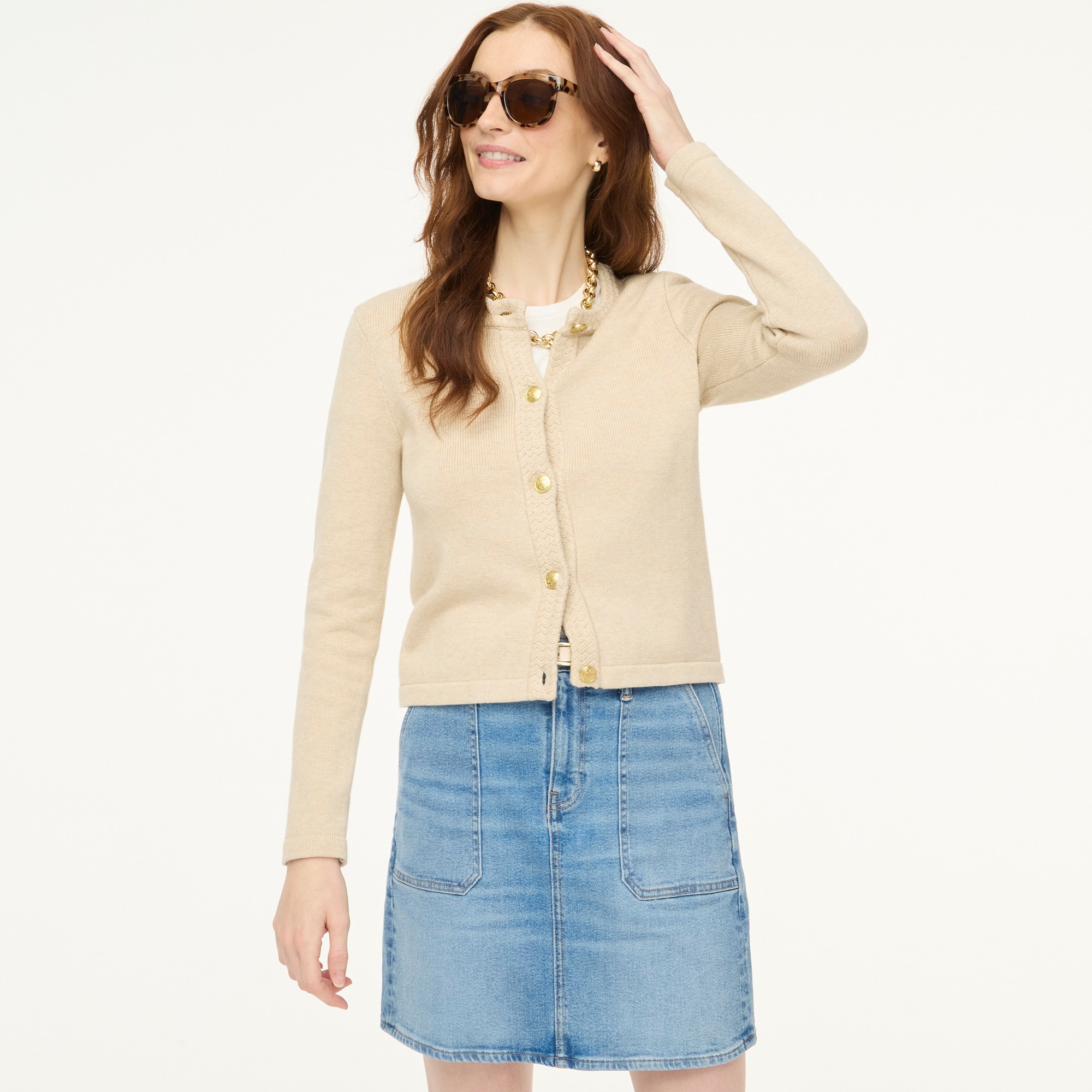 womens Cotton cardigan sweater lady jacket