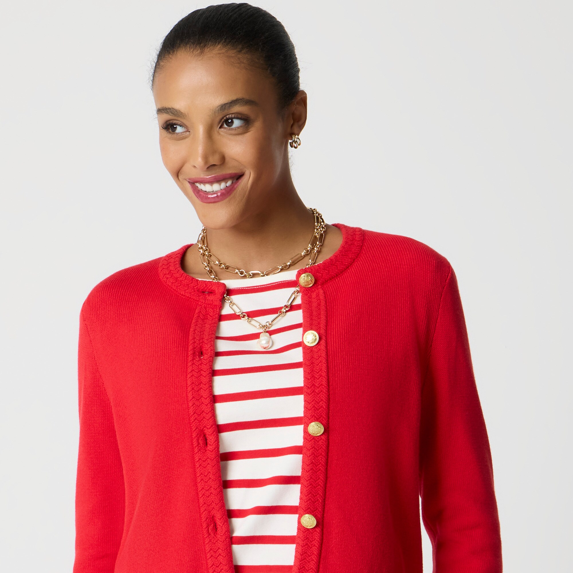 Cotton cardigan sweater lady jacket