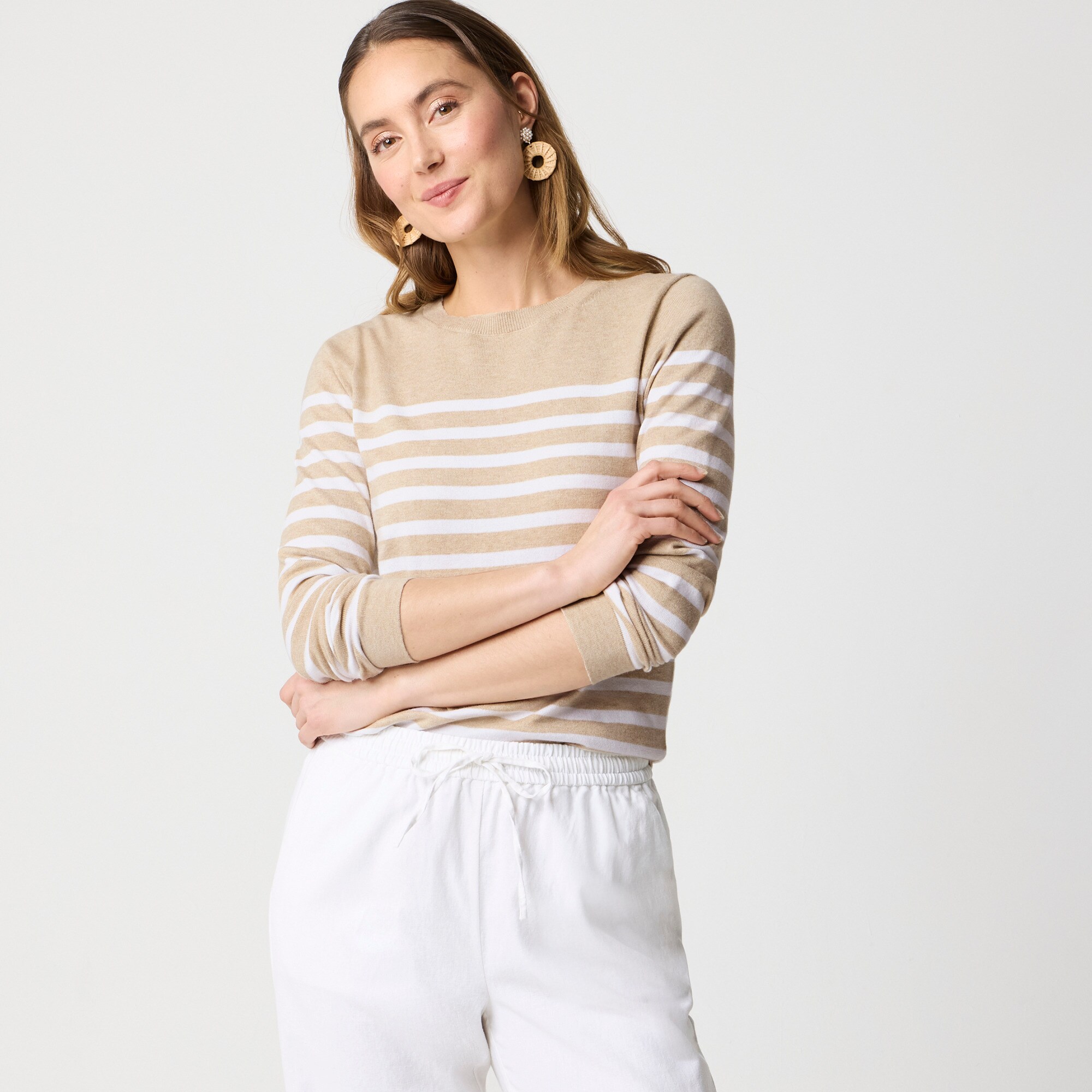 womens Striped Teddie sweater