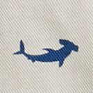 Boys' soft twill drawstring dock short with sharks STONE ESTATE BLUE 
