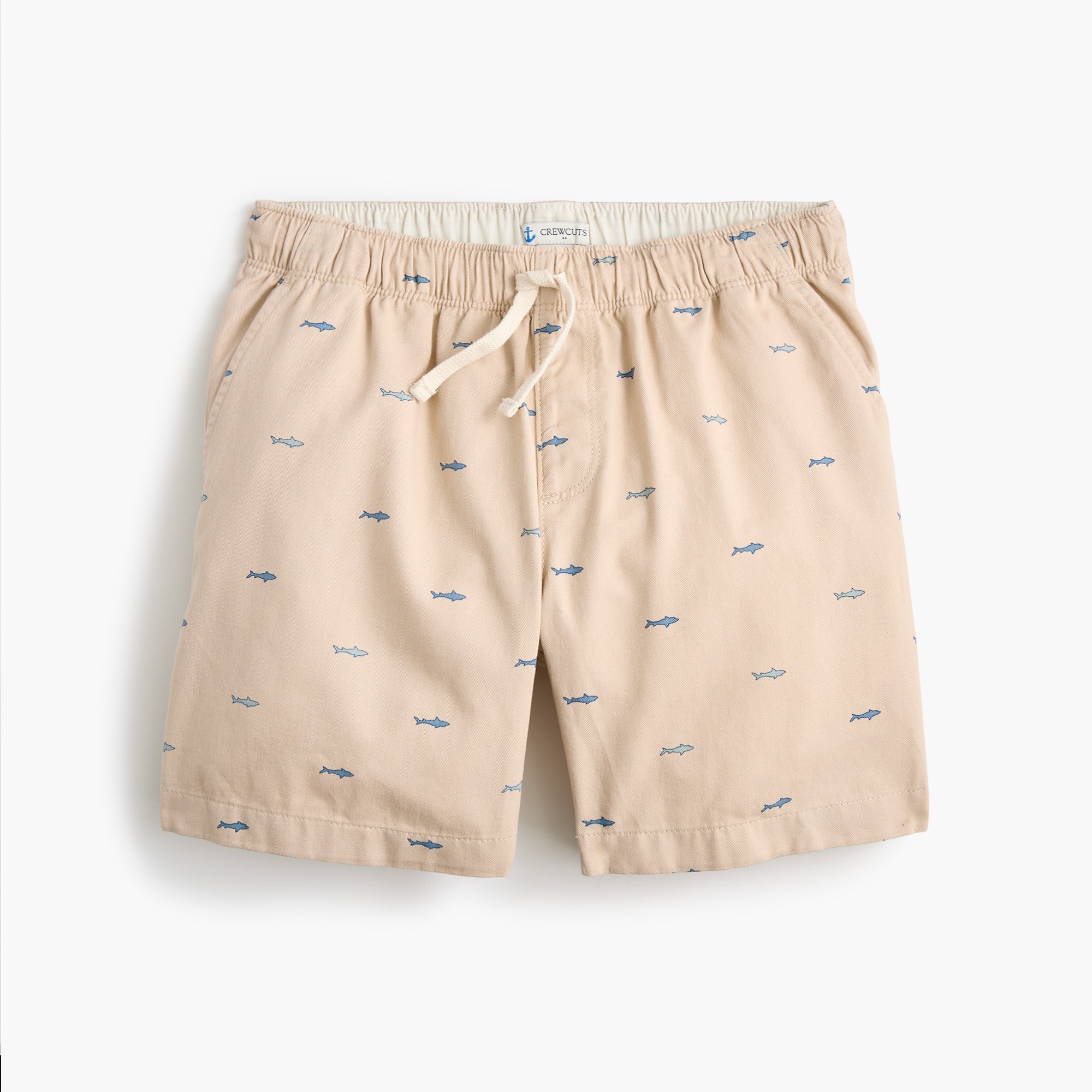 Boys' soft twill drawstring critter dock short