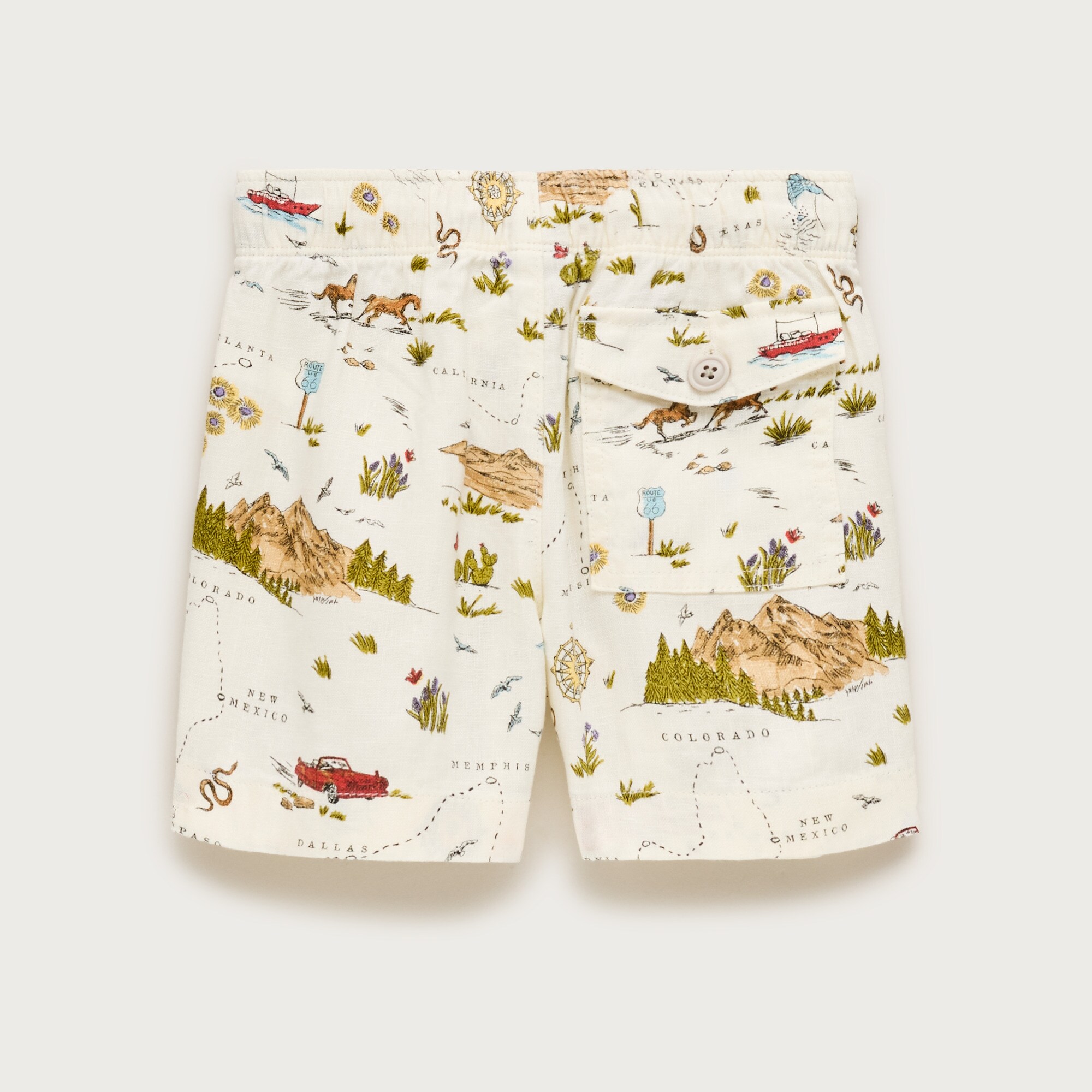 Boys' linen-blend dock short