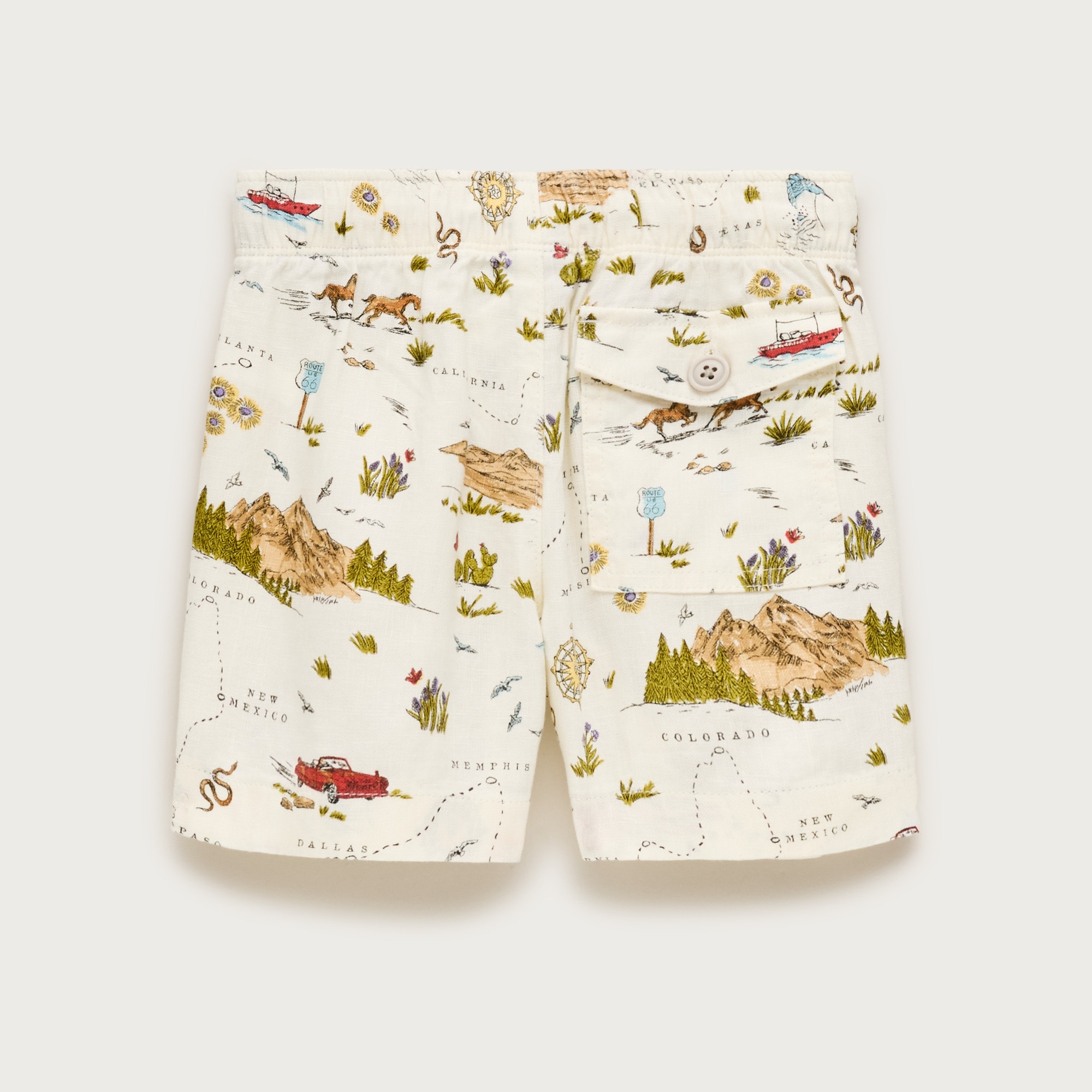Boys' linen-blend dock short