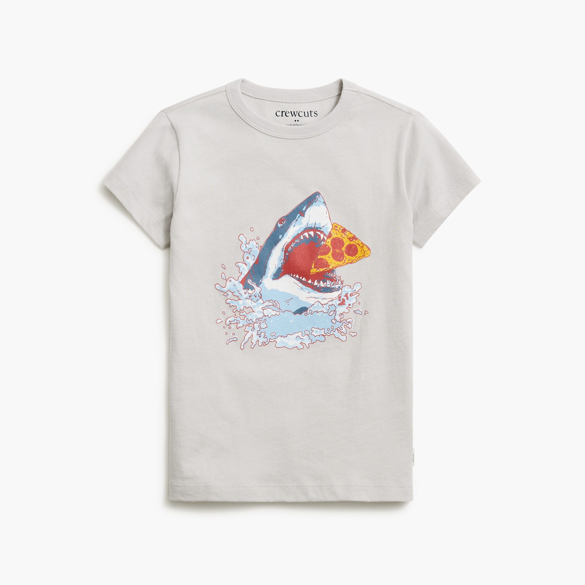 Boys' pizza shark graphic tee