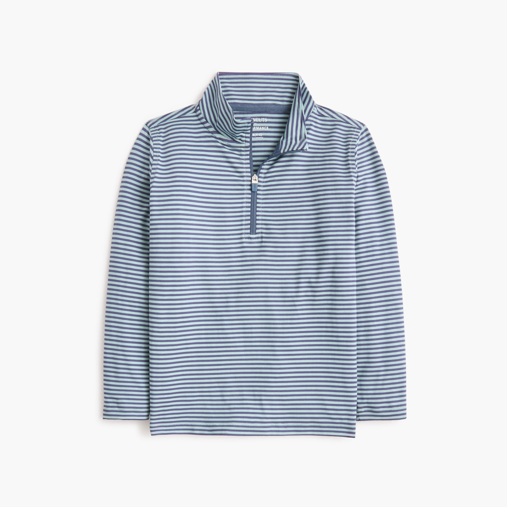 Boys' striped performance half-zip pullover