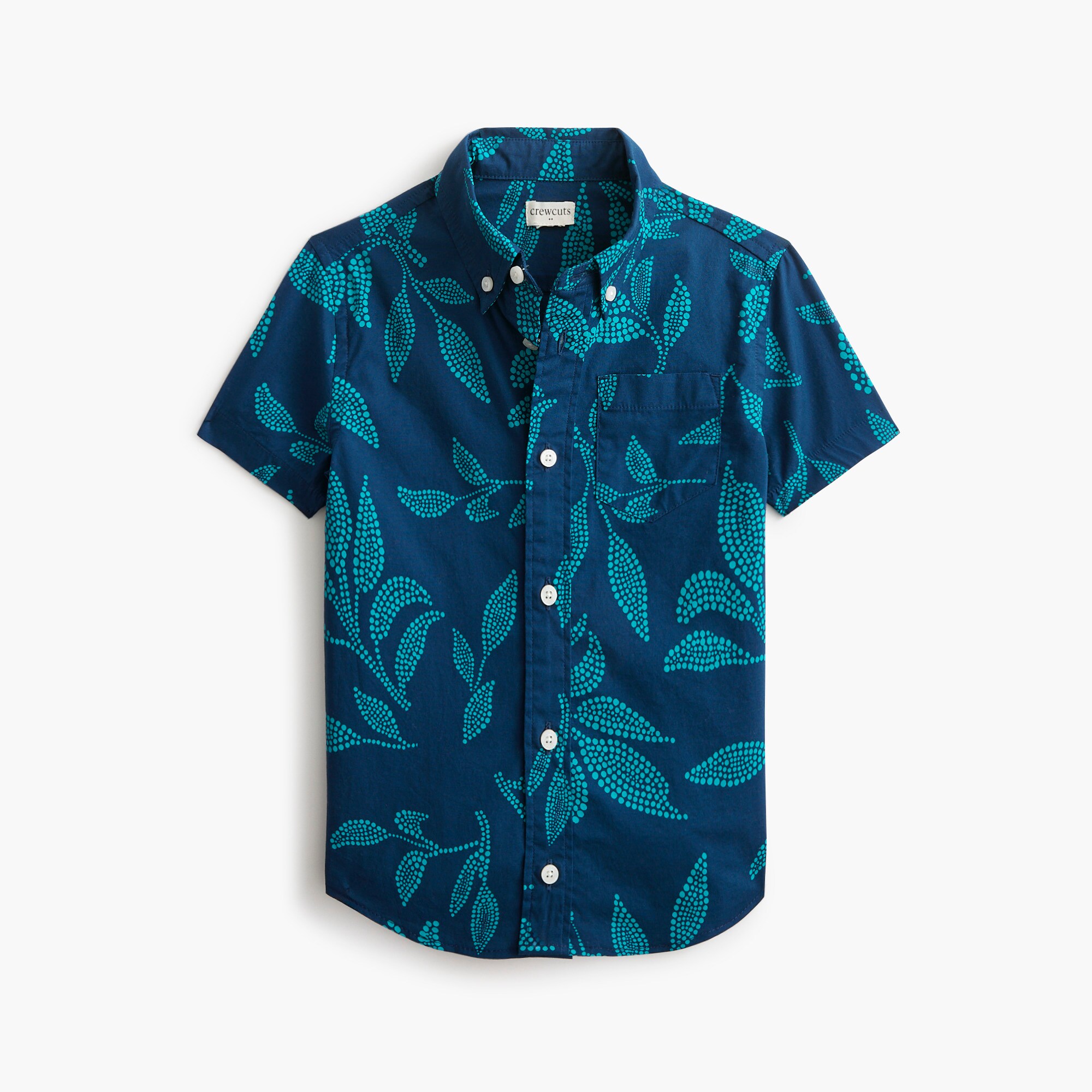  Boys' short-sleeve printed shirt