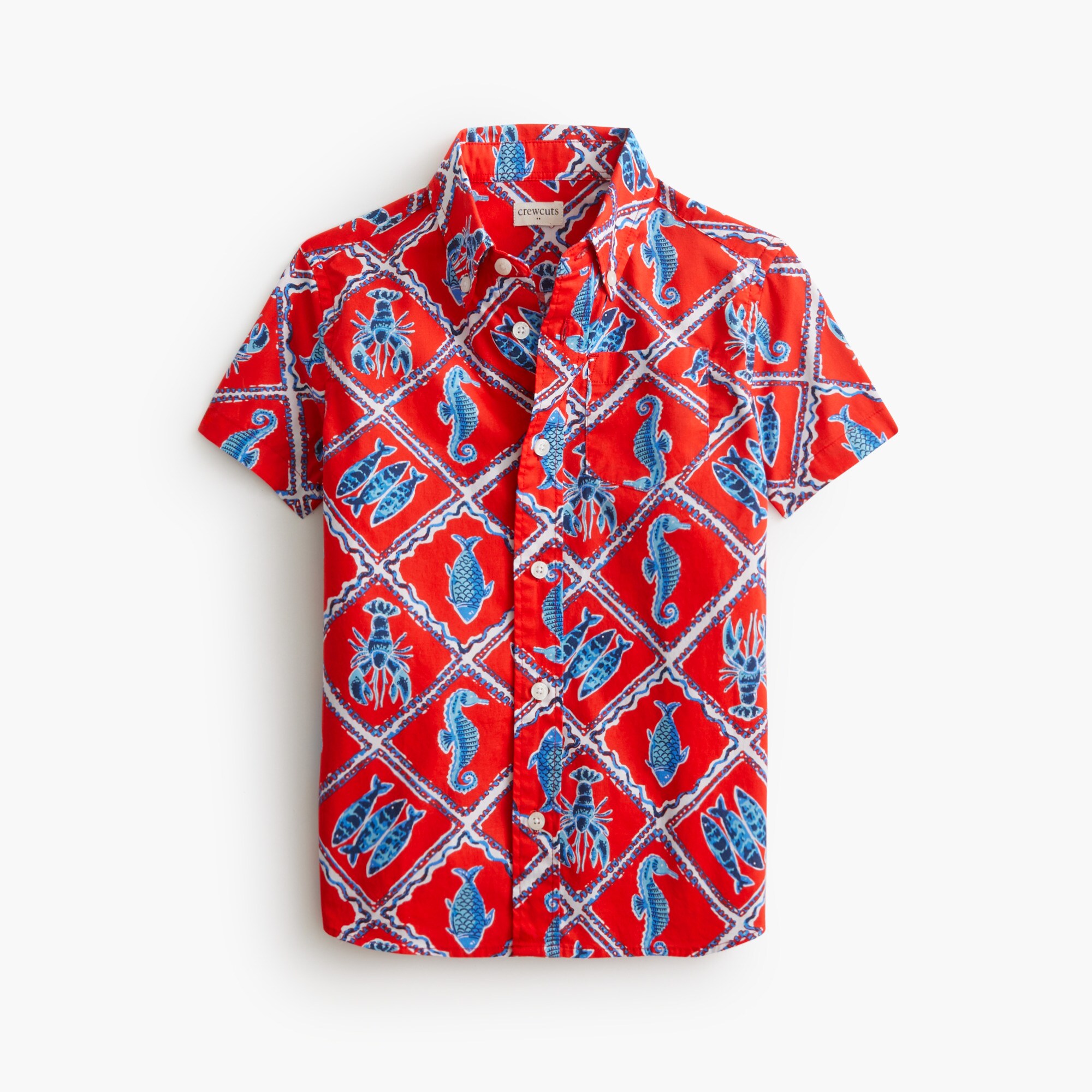  Boys' short-sleeve printed shirt