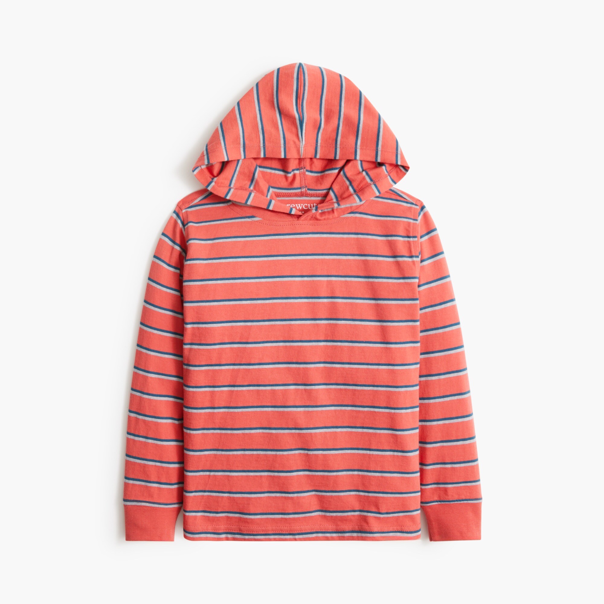Boys' striped jersey hooded tee