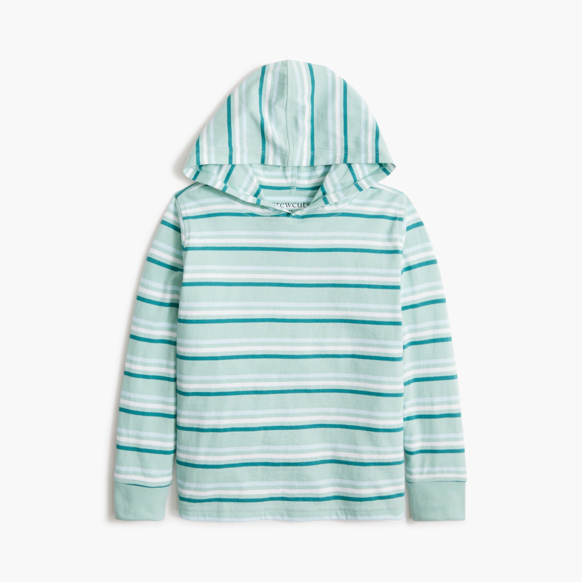 Boys' striped jersey hooded tee