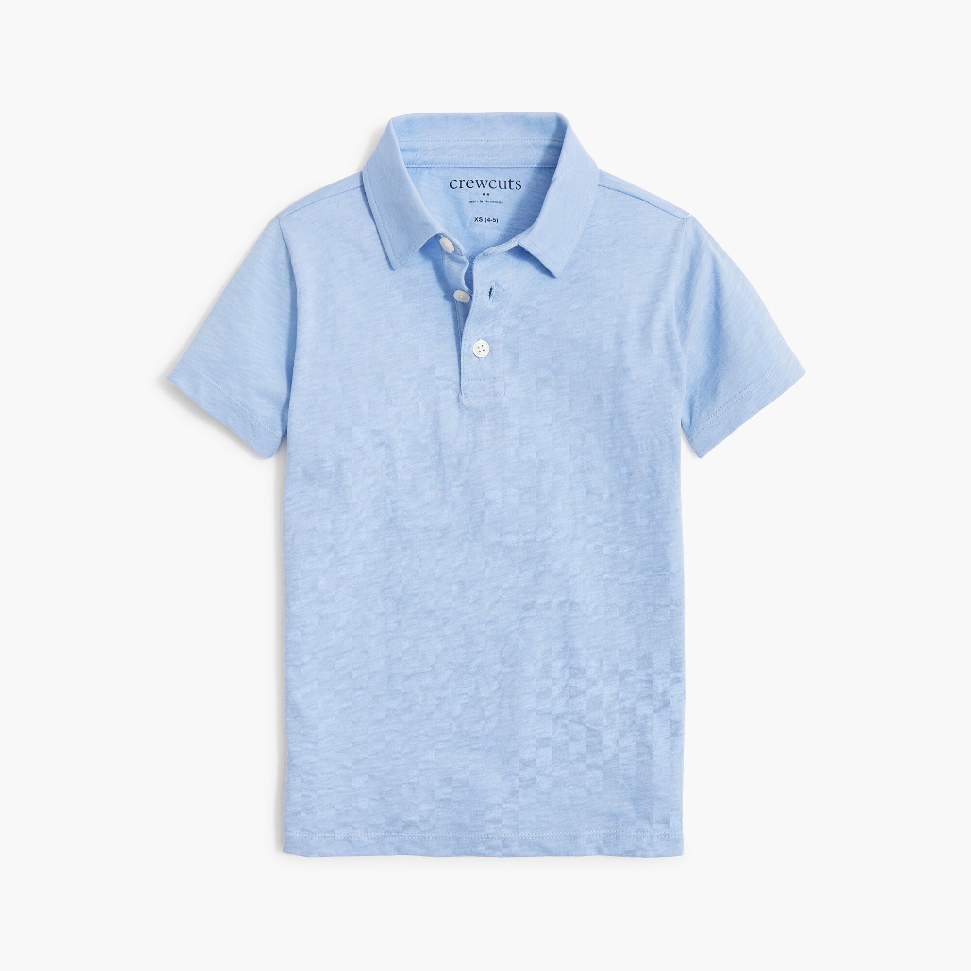 Boys' slub cotton jersey polo shirt