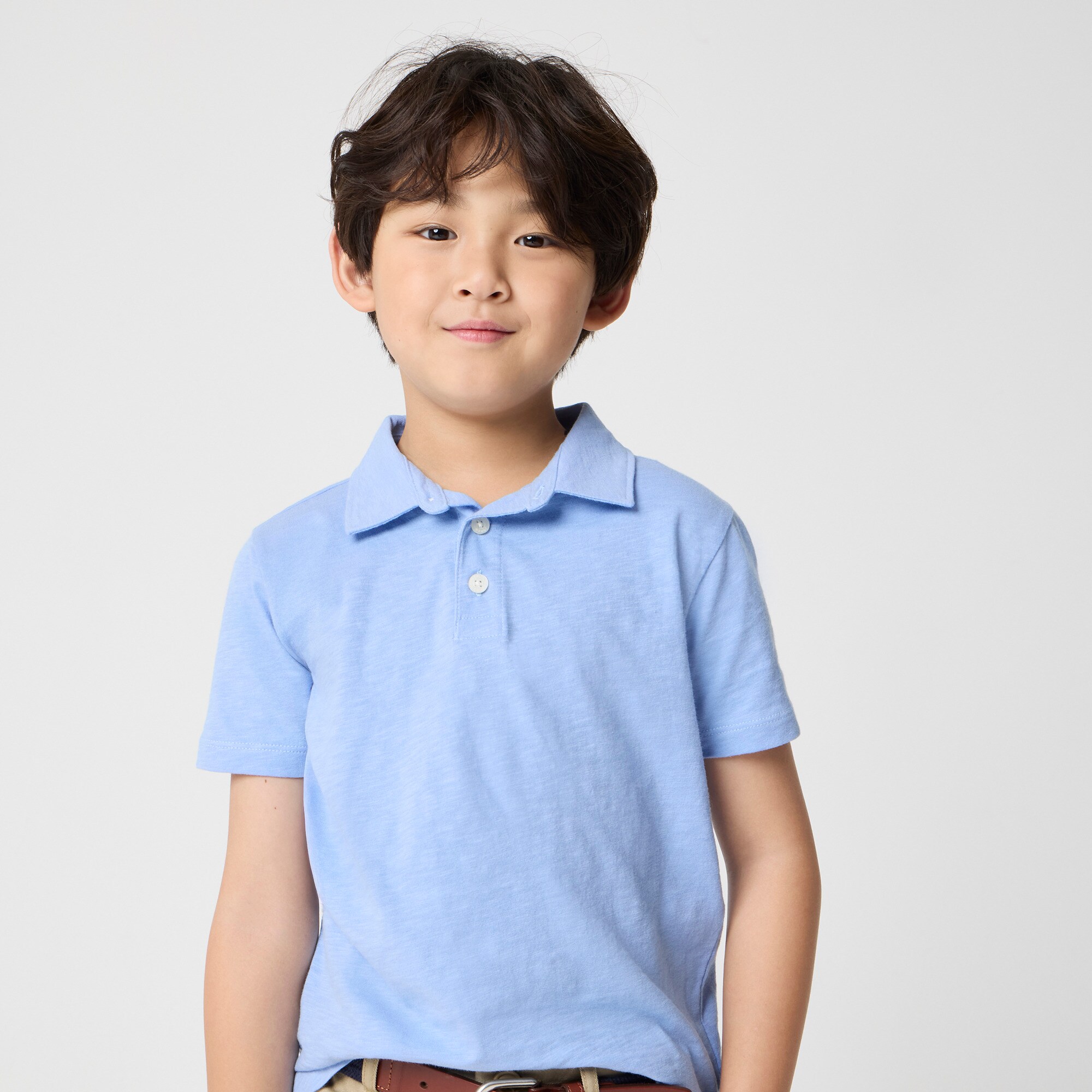boys Boys' short-sleeve slub cotton jersey polo
