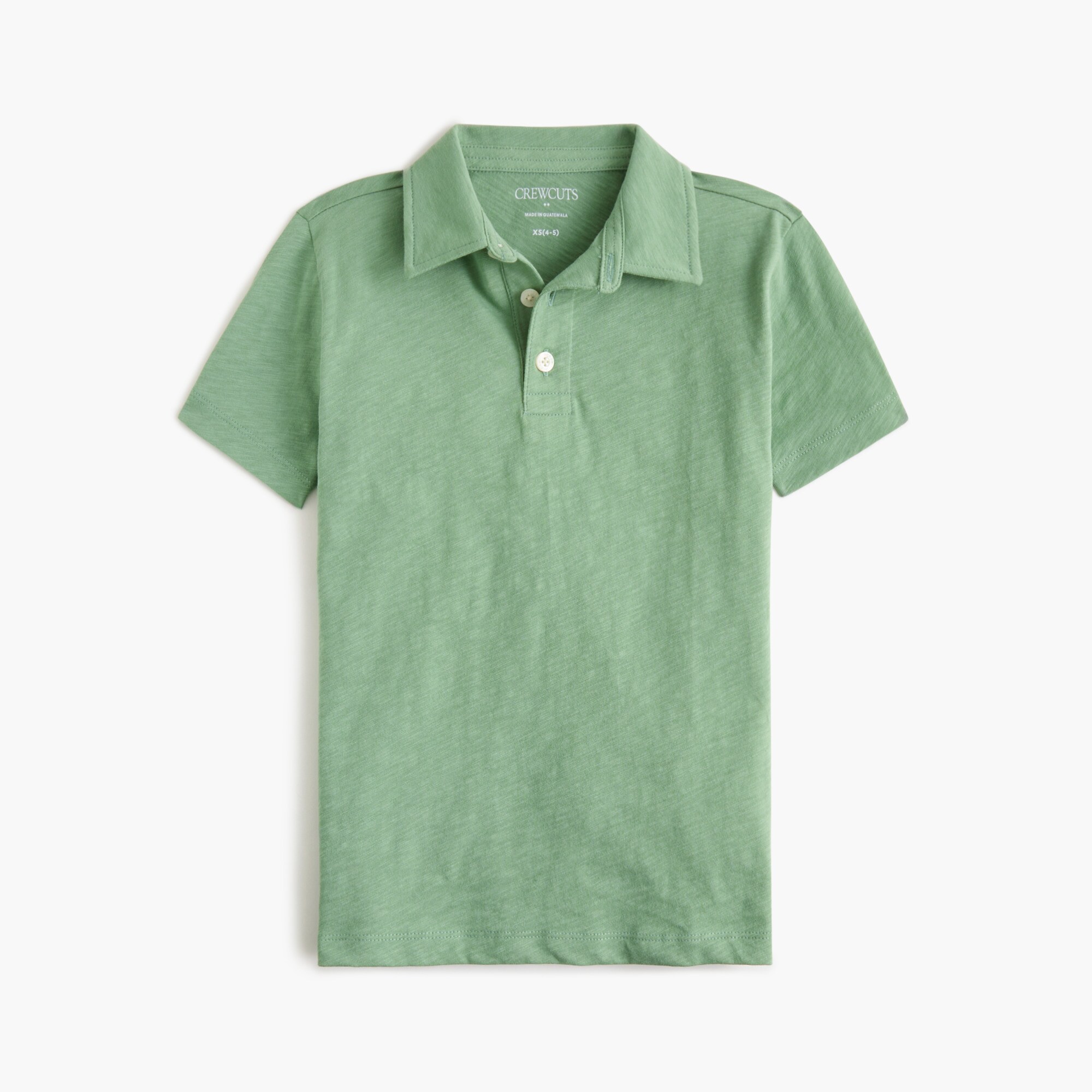  Boys' short-sleeve slub cotton jersey polo