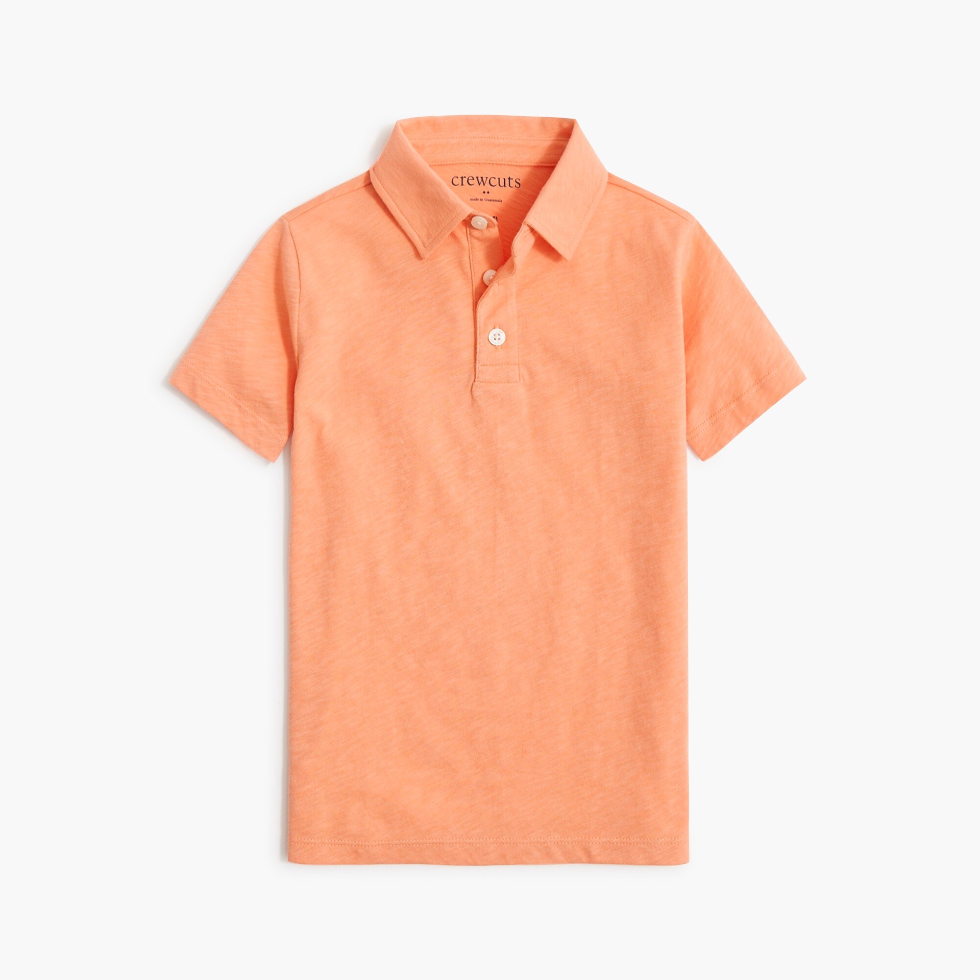  Boys' short-sleeve slub cotton jersey polo
