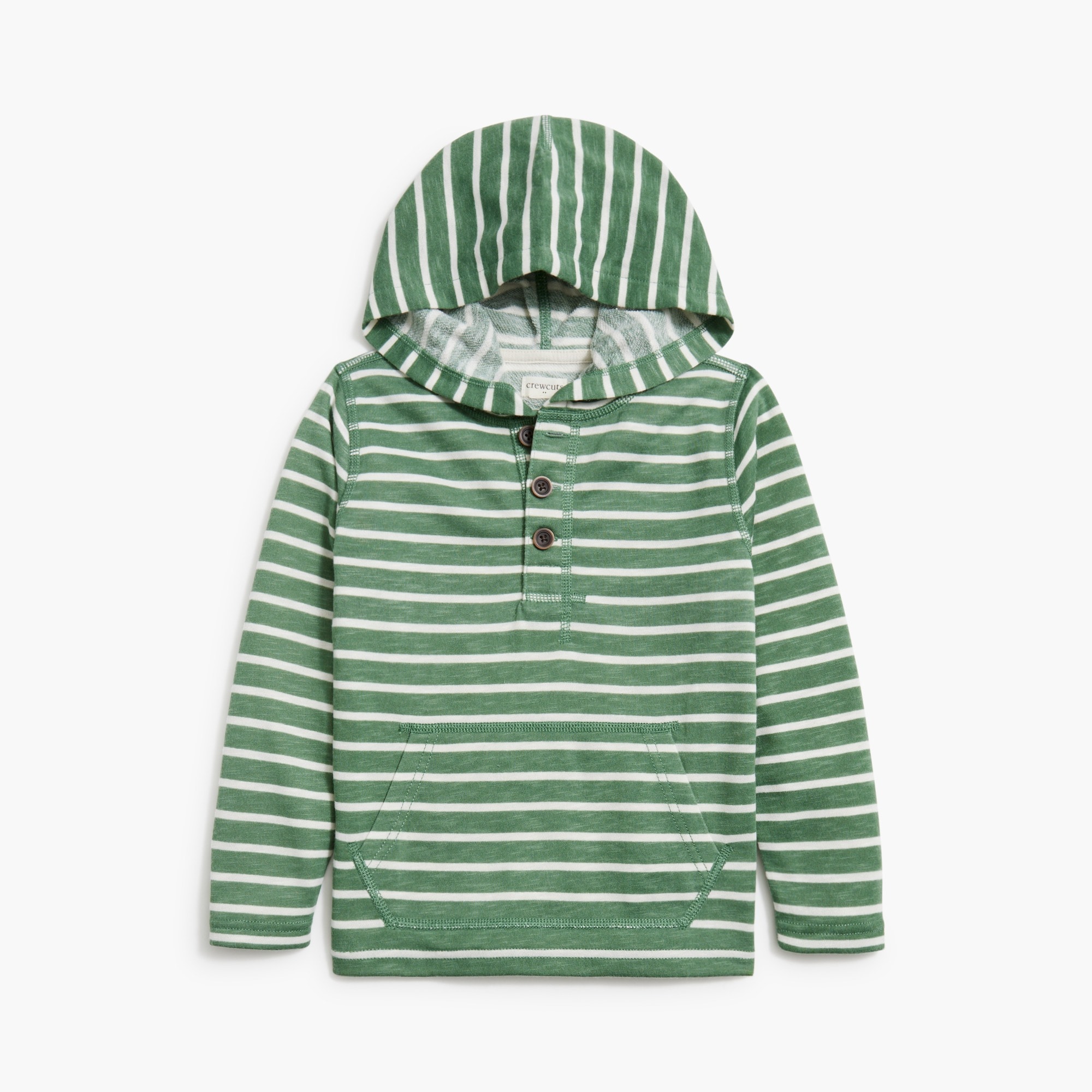 Boys' striped henley hoodie