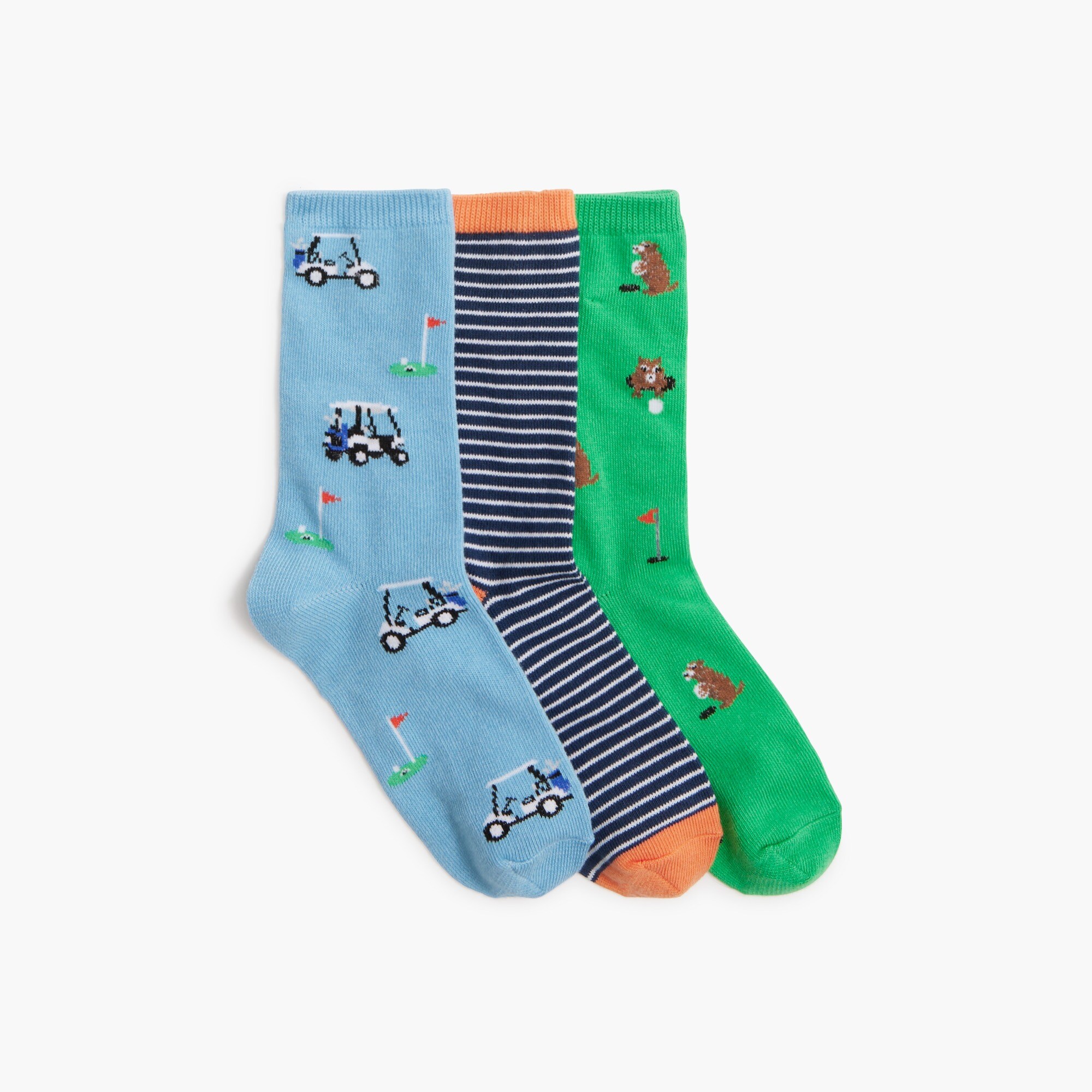 boys' golf socks three-pack for boys