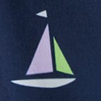Boys' floral swim trunk NAVY BEACH WHITE