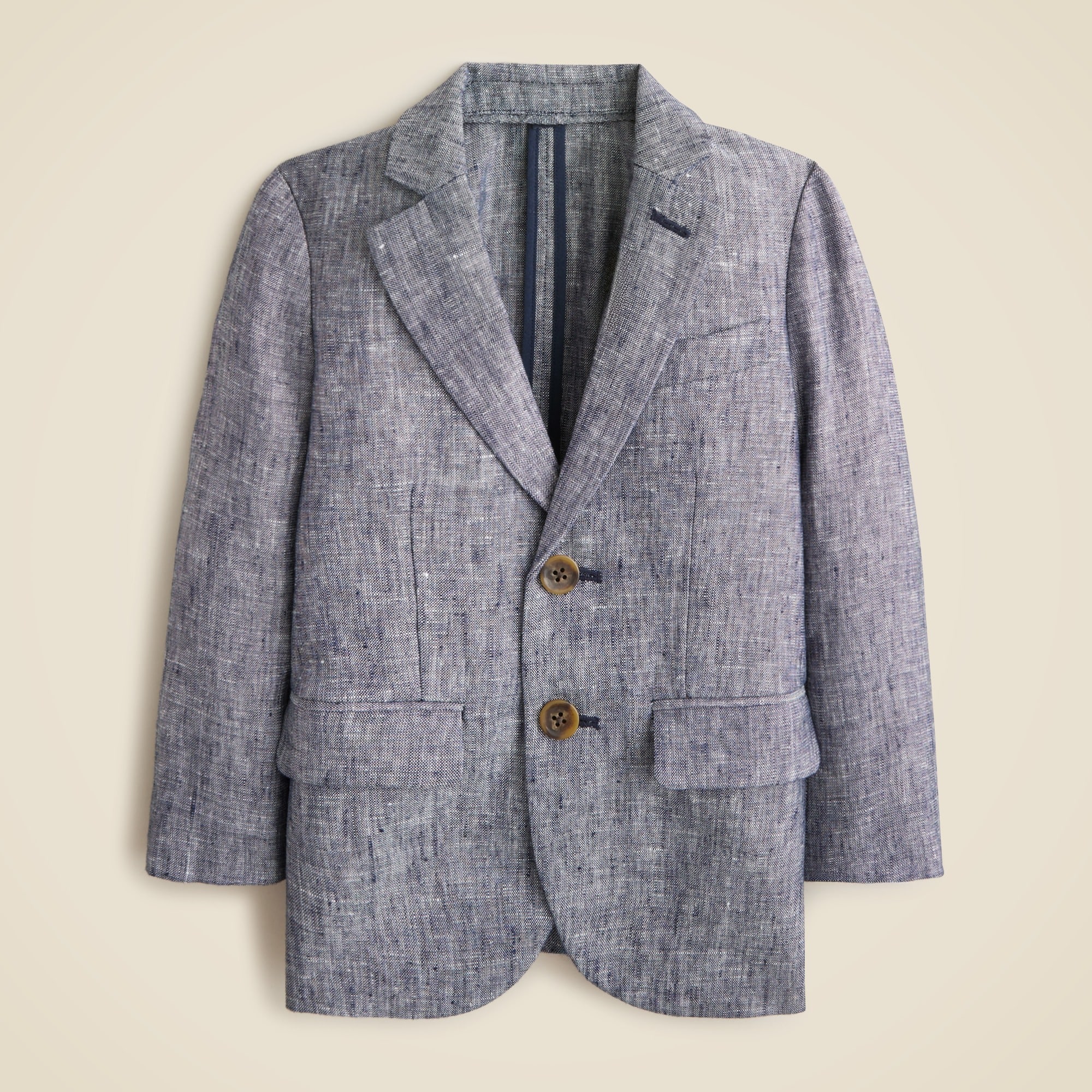  Boys' Ludlow unstructured suit jacket in linen blend