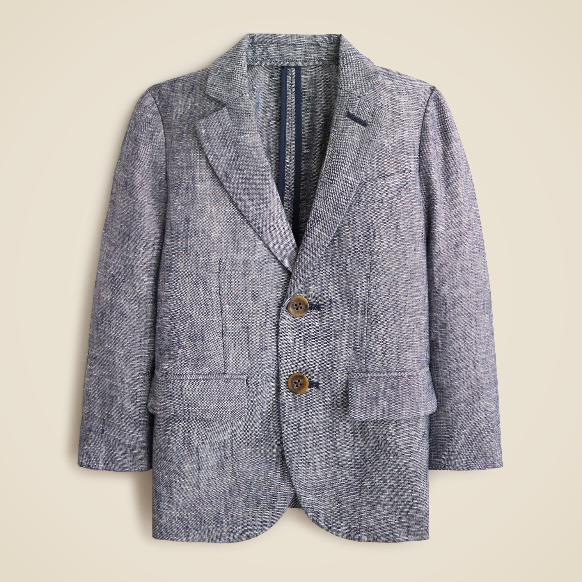 Boys' Ludlow unstructured suit jacket in linen blend