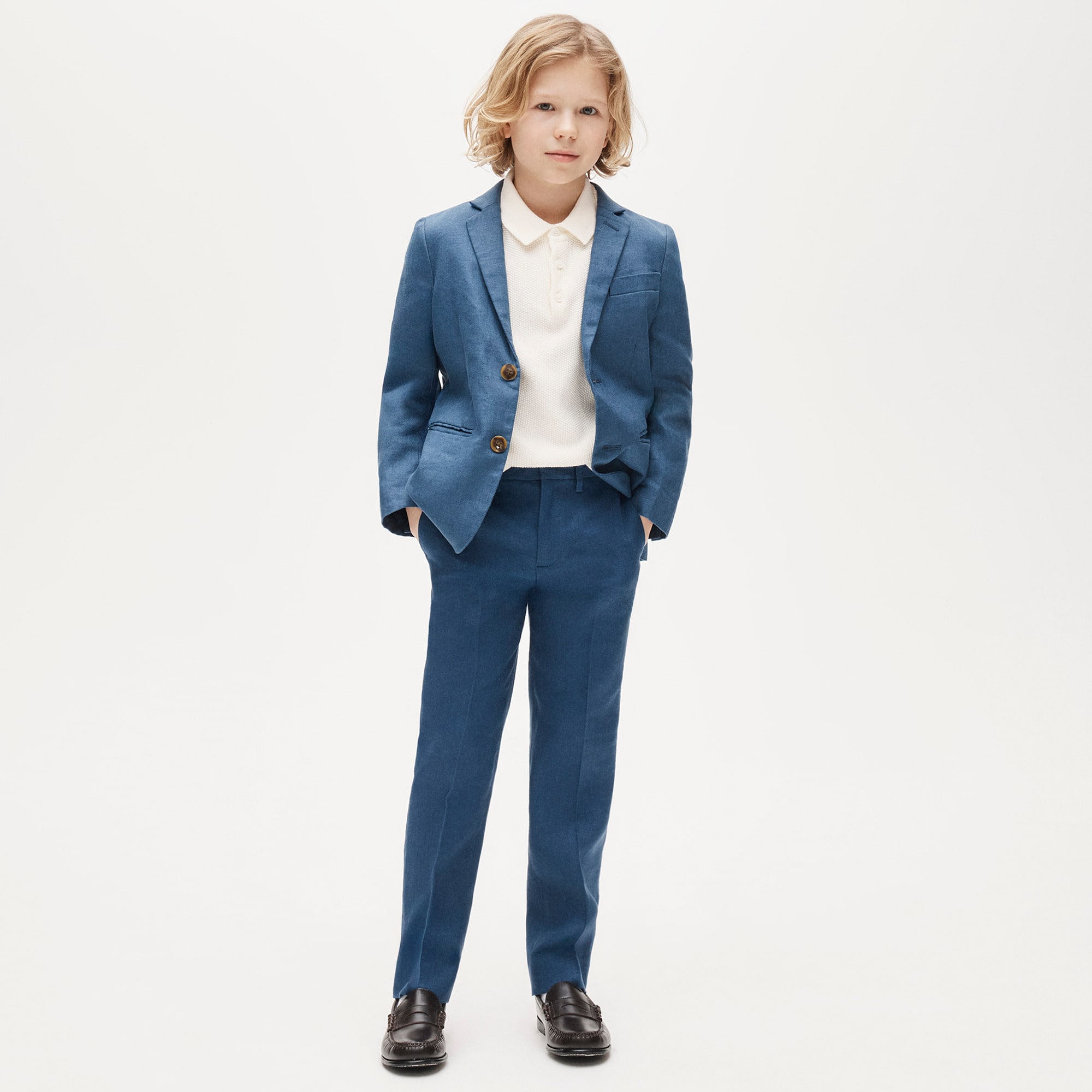 Boys' Ludlow unstructured suit pant in linen