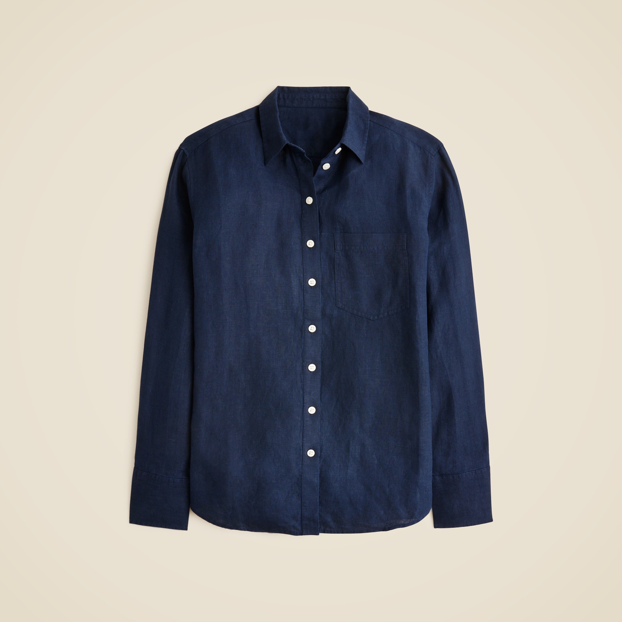 womens Gar&ccedil;on classic shirt in Baird McNutt Irish linen