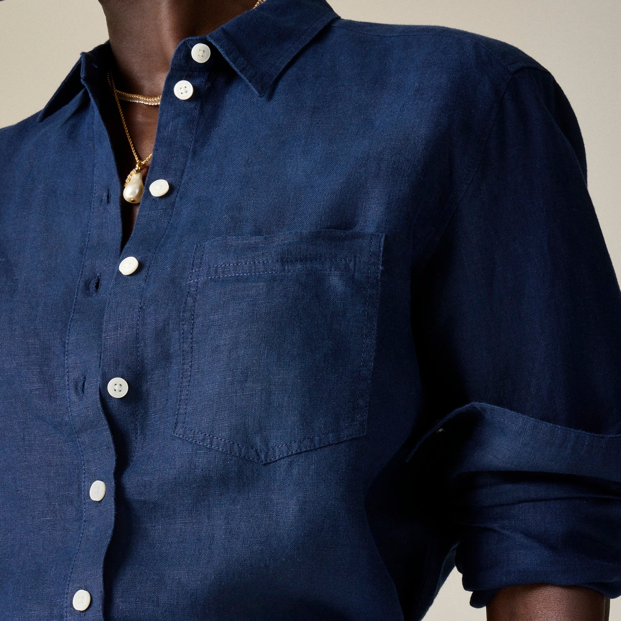Garçon classic button-up shirt in Baird McNutt Irish linen
