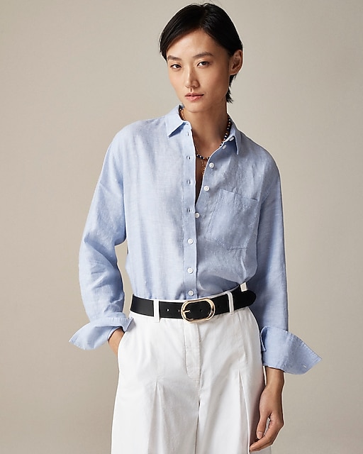 J.Crew: Étienne Oversized Shirt In Lightweight Oxford For Women J.Crew: Étienne Oversized Shirt In Lightweight Oxford For Women