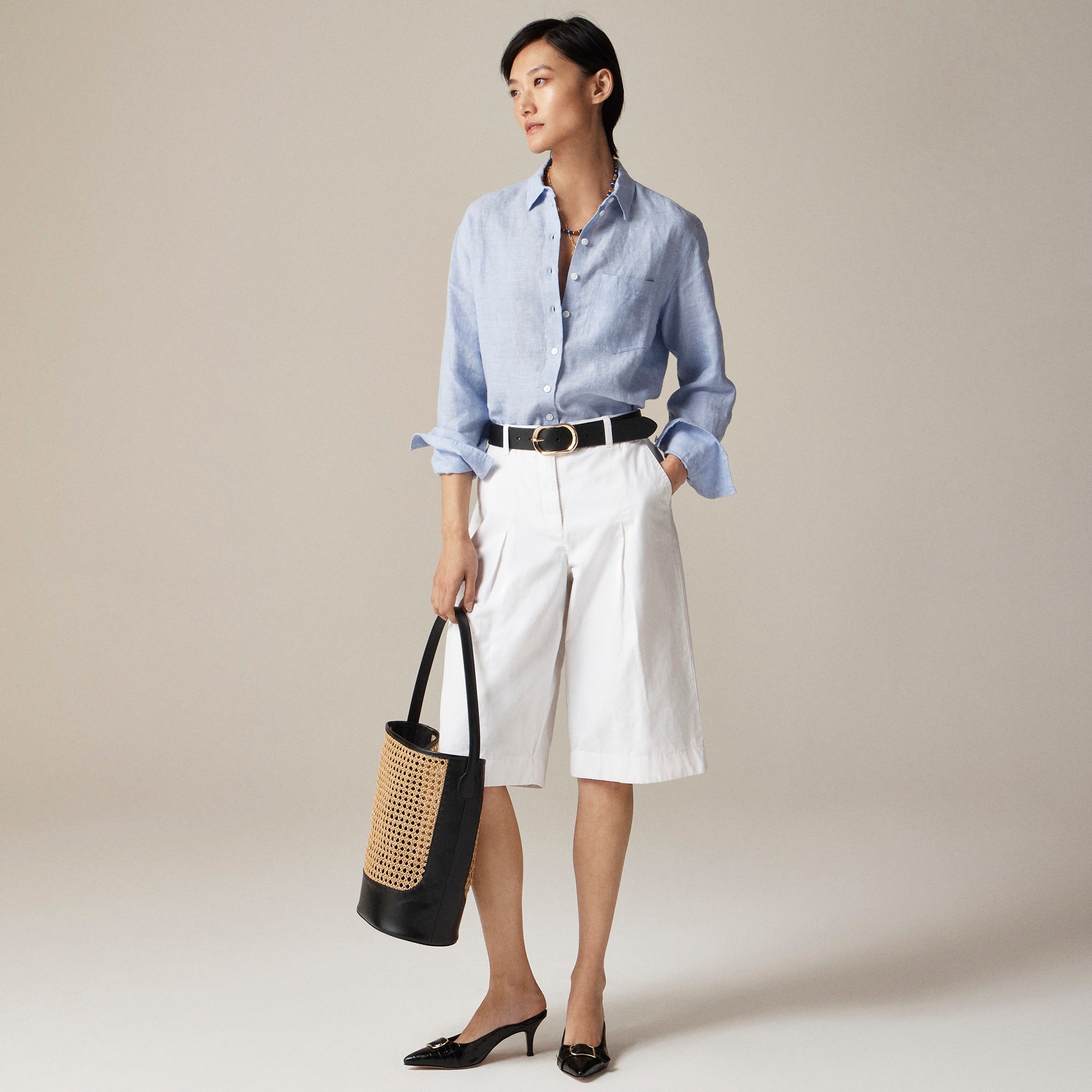  Petite Gar&ccedil;on classic shirt in Baird McNutt Irish linen