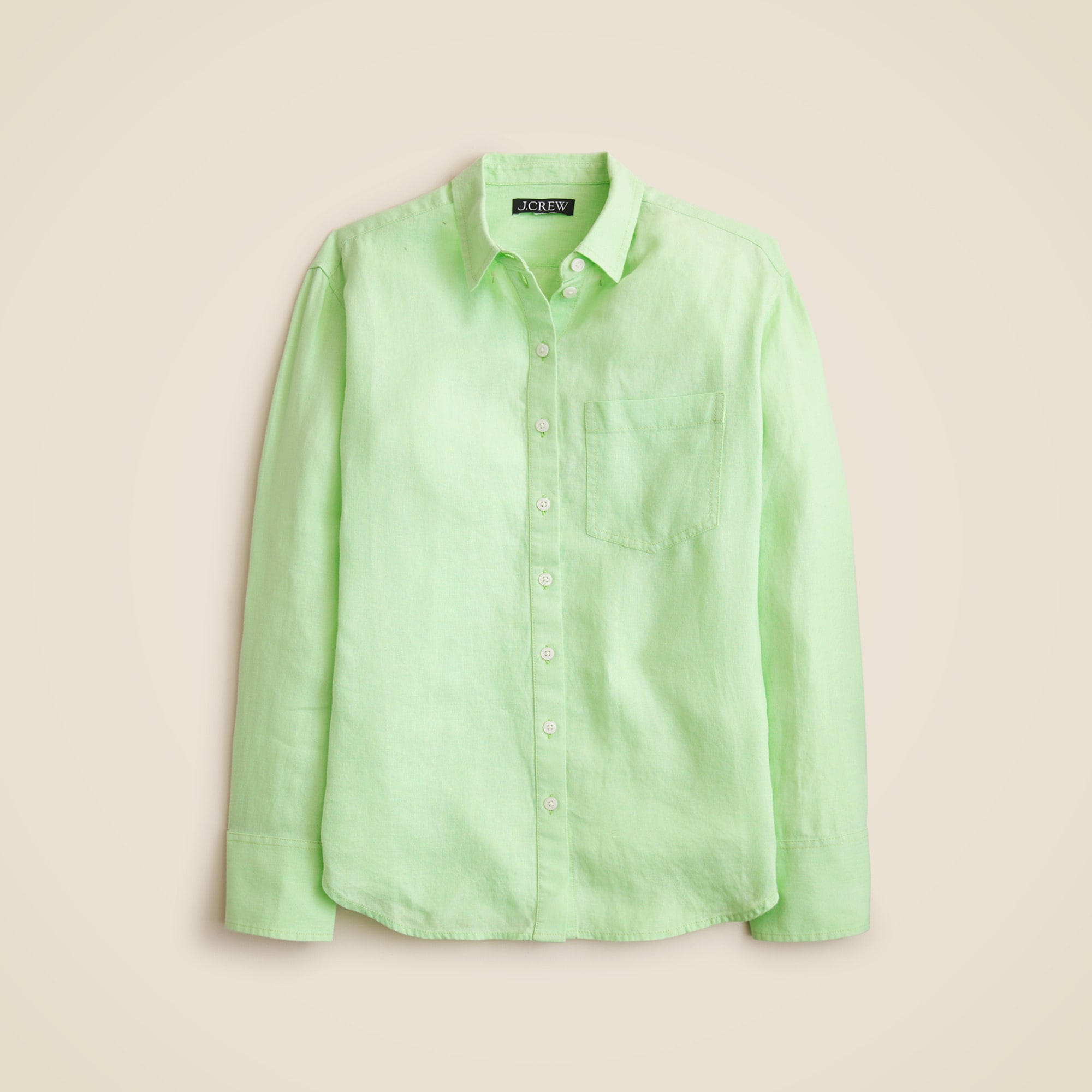 womens Gar&ccedil;on classic shirt in Baird McNutt Irish linen