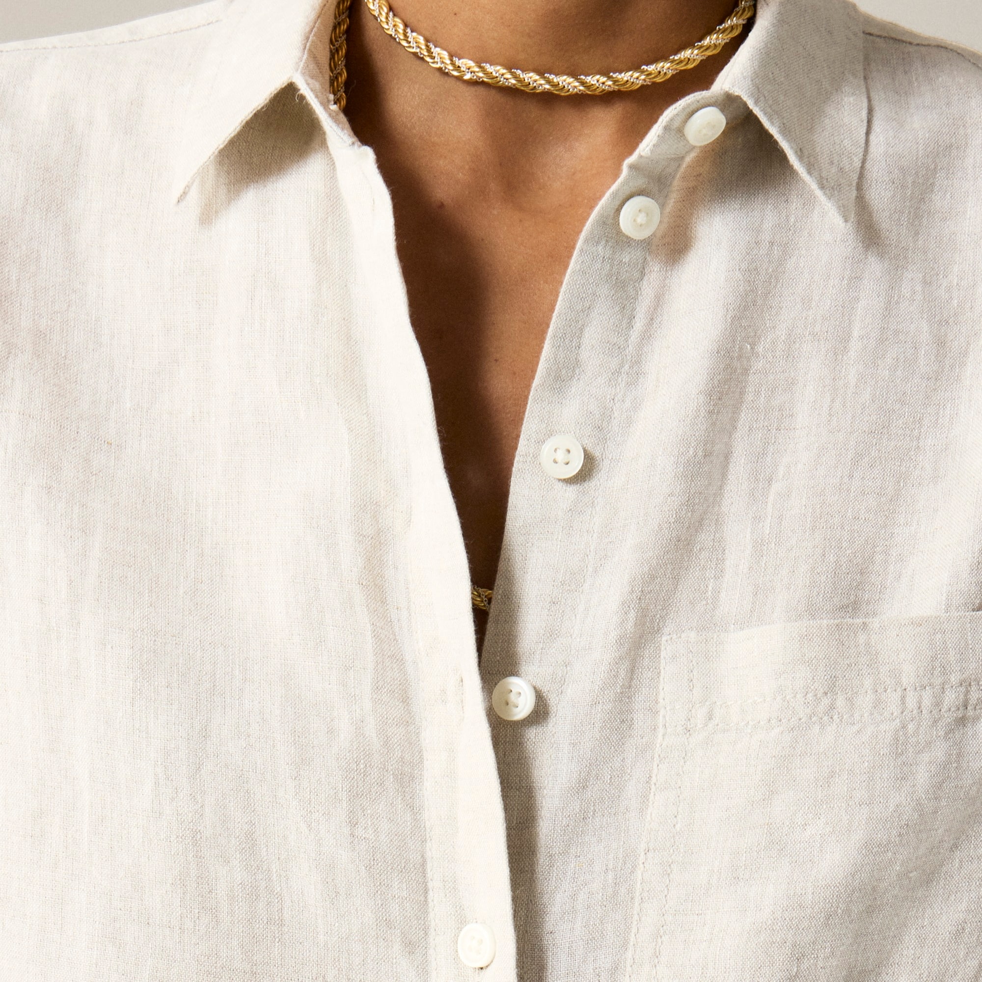 Garçon classic button-up shirt in Baird McNutt Irish linen