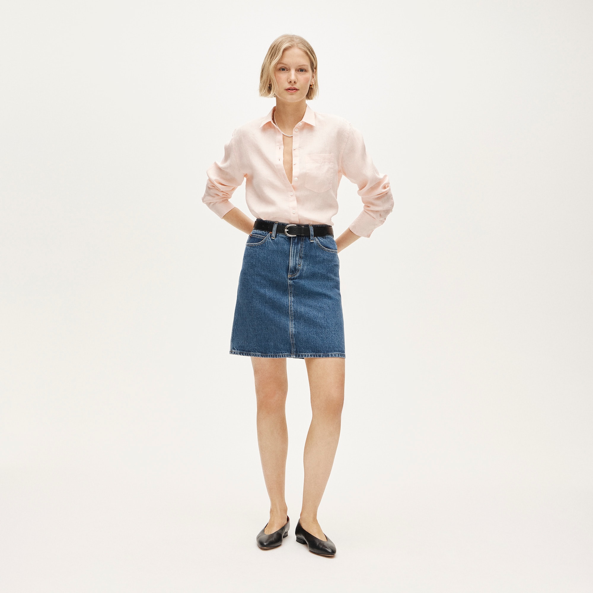 Gar&ccedil;on classic shirt in Baird McNutt Irish linen - image 3