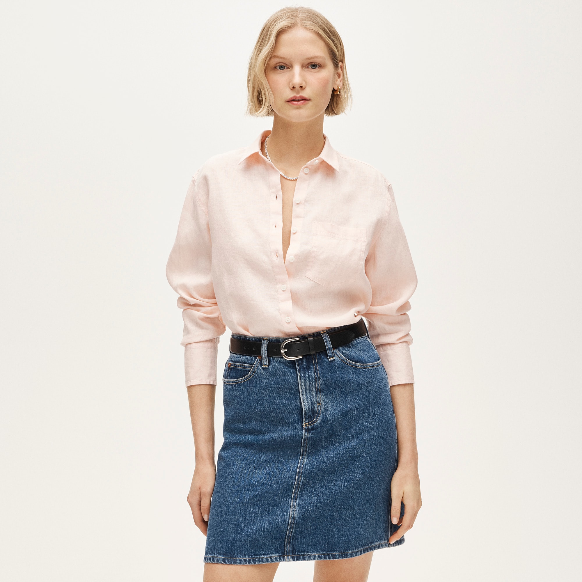 Petite Gar&ccedil;on classic shirt in Baird McNutt Irish linen - Other