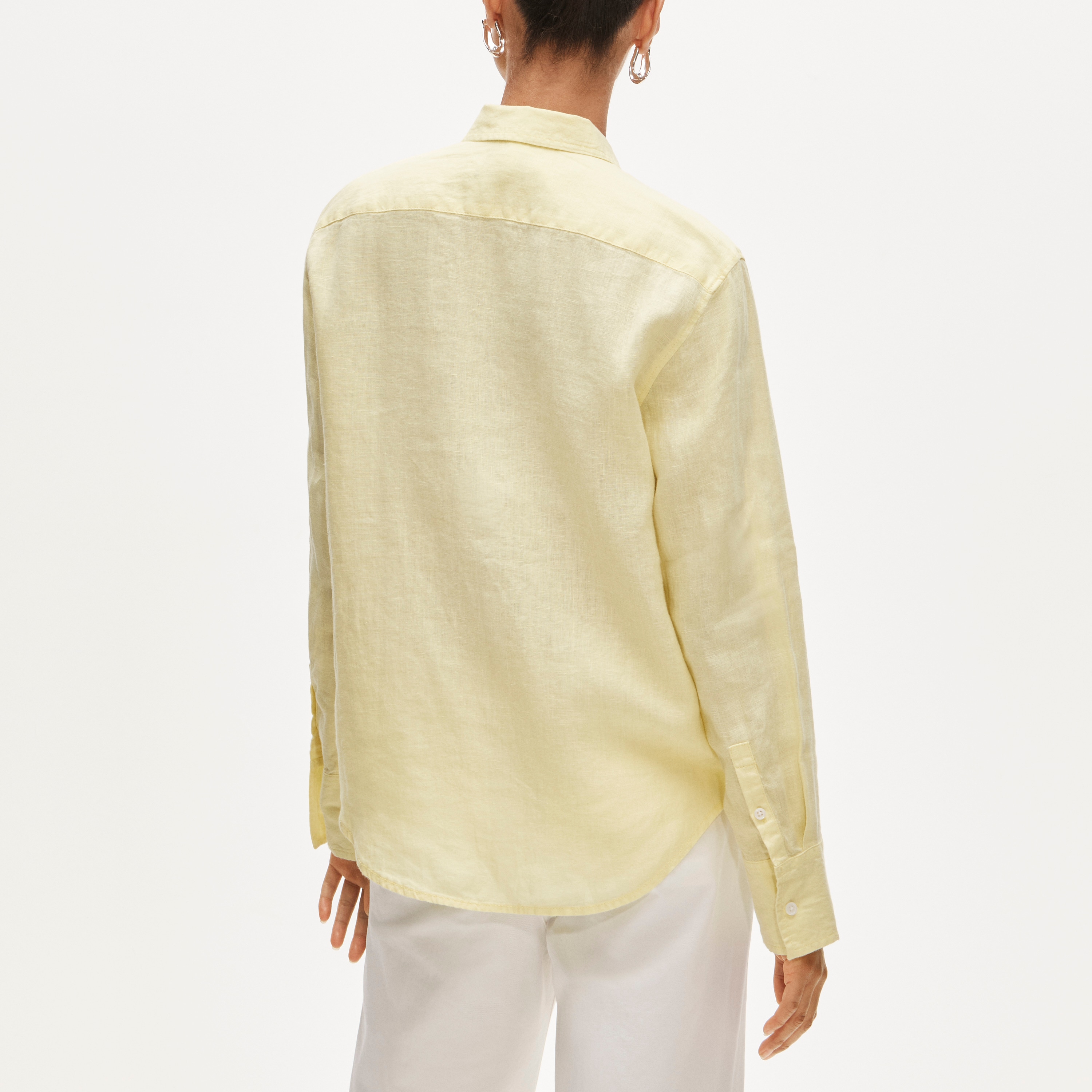 Petite Garçon classic shirt in Baird McNutt Irish linen