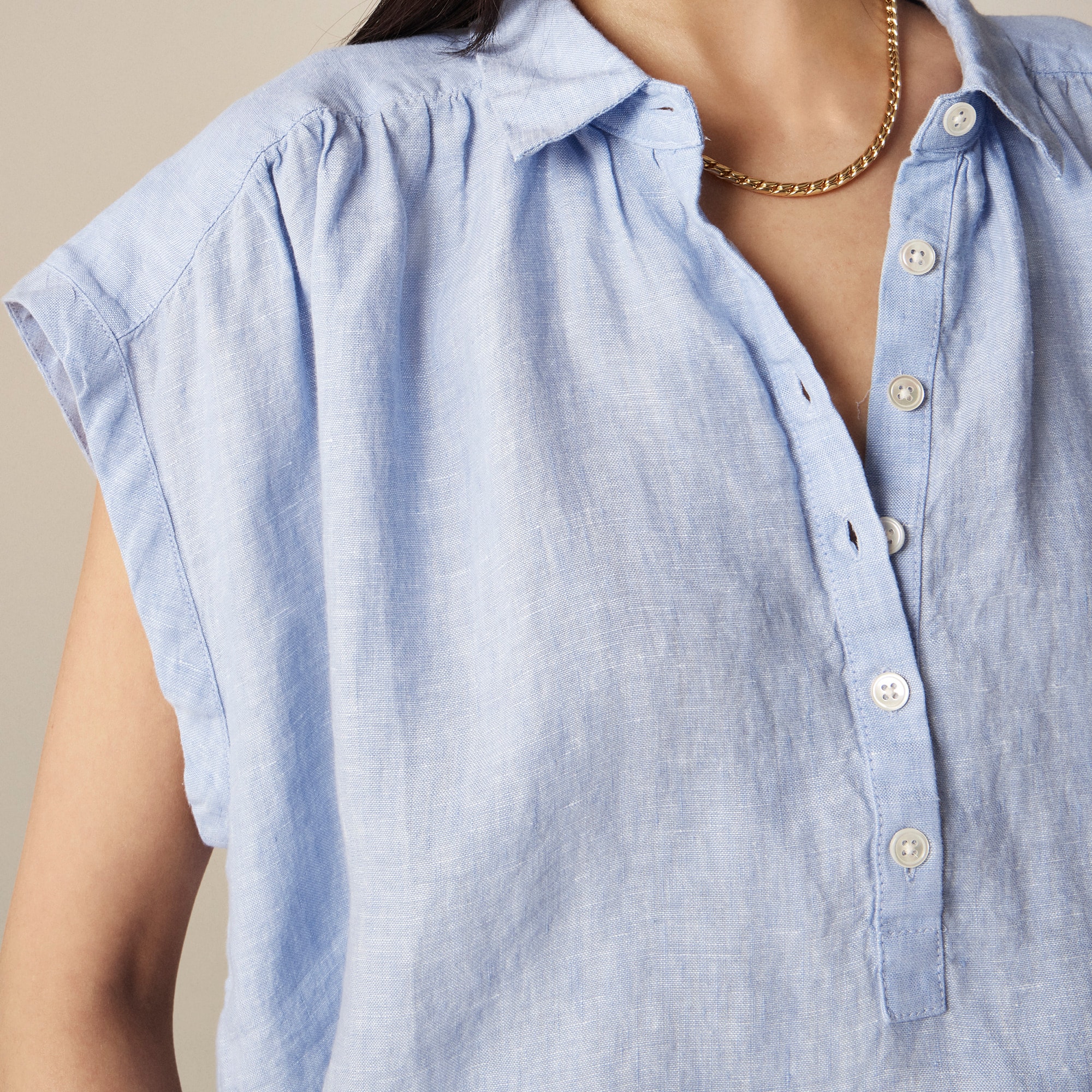 womens New Capitaine shirt in Baird McNutt Irish linen