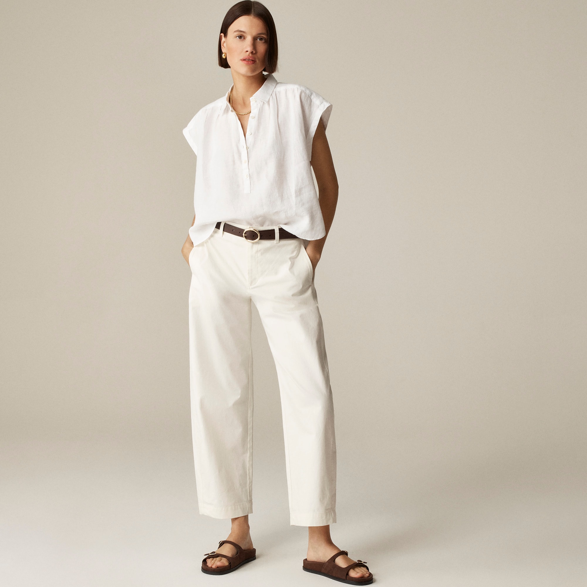 womens New Capitaine shirt in Baird McNutt Irish linen