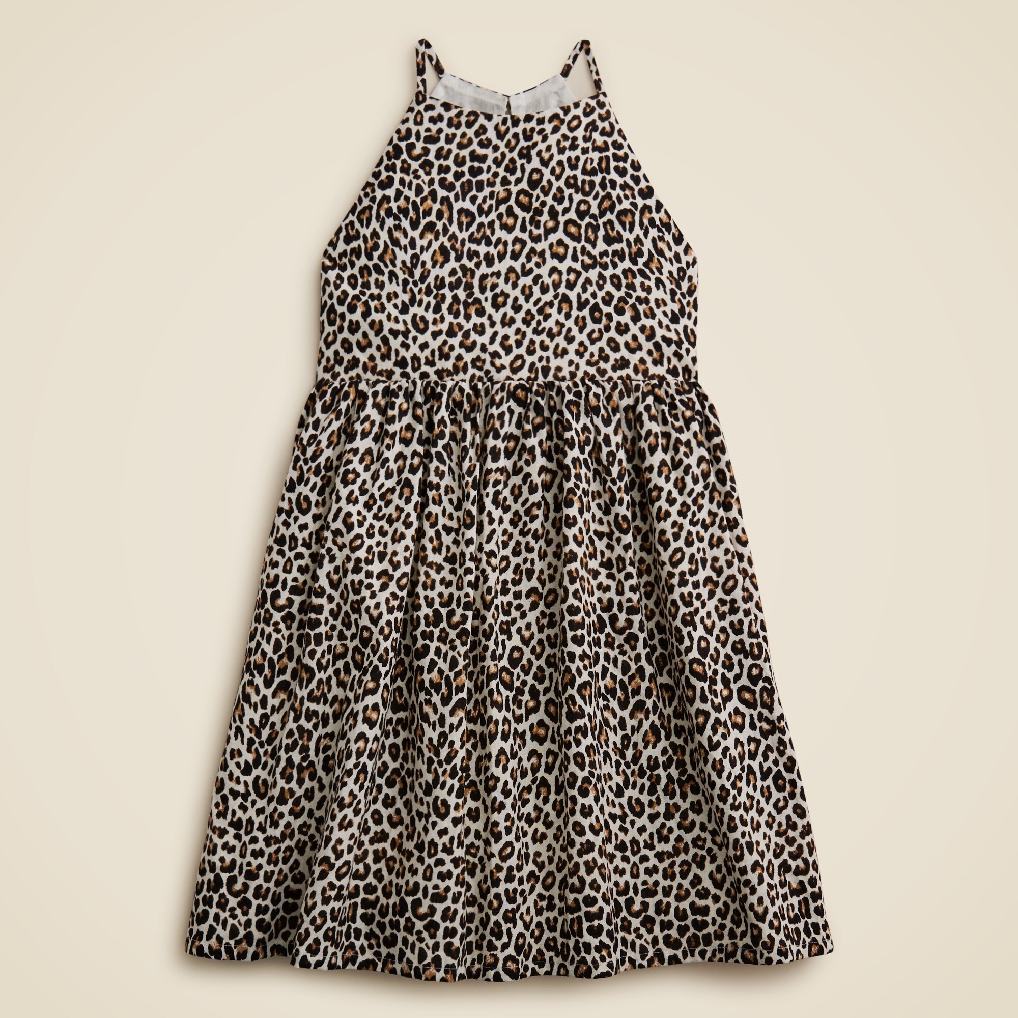 girls Girls' halter dress in linen-cotton blend