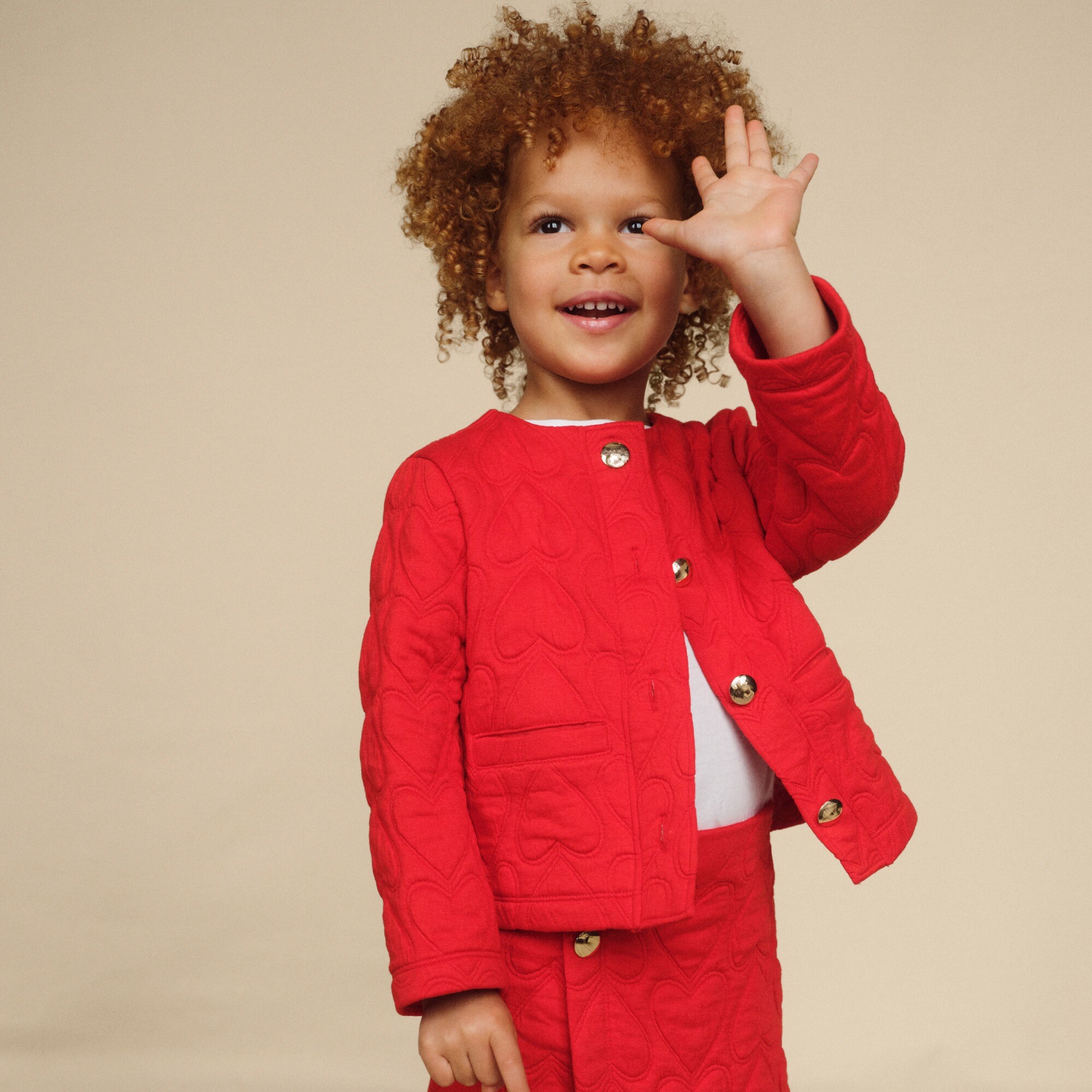 girls Girls' heart-quilted jacket